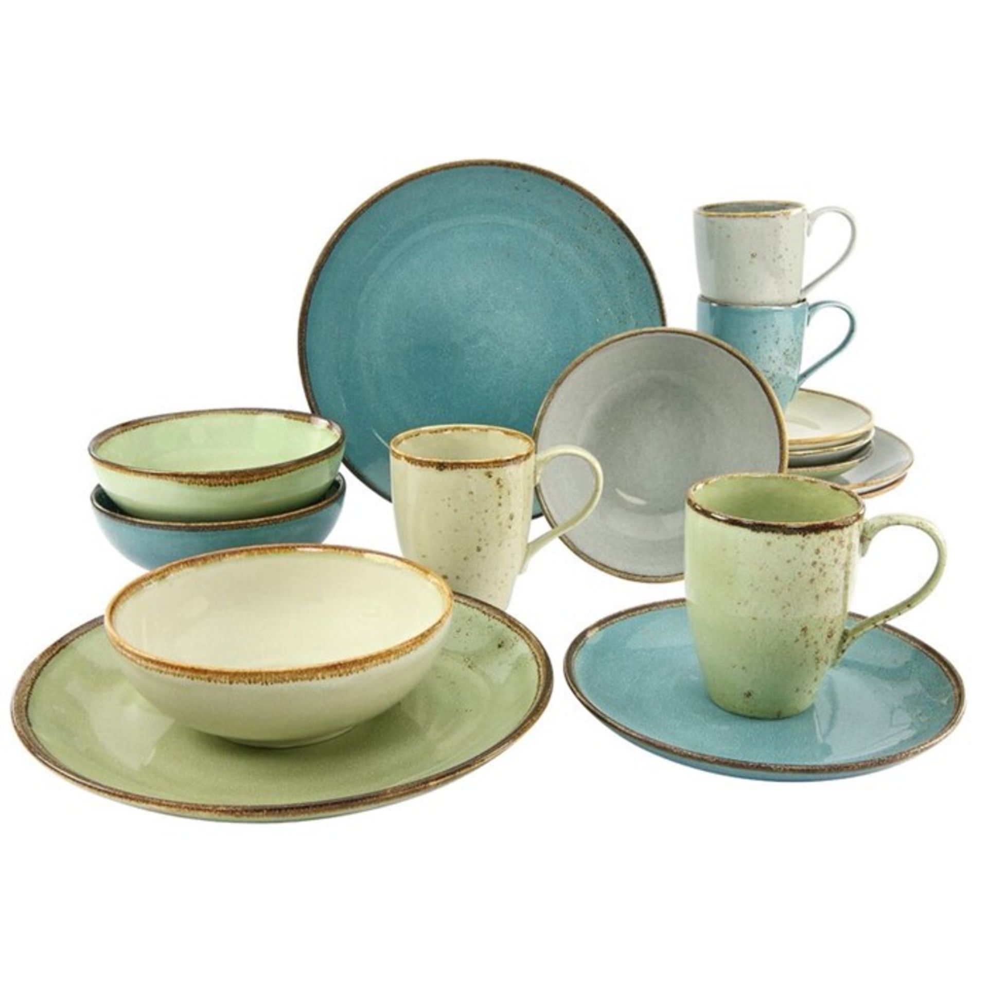 Brambly Cottage,Corley 16 Piece Dinnerware Set, Service for 4 RRP £73.99 (CZY1708 - 17664/18) 2G