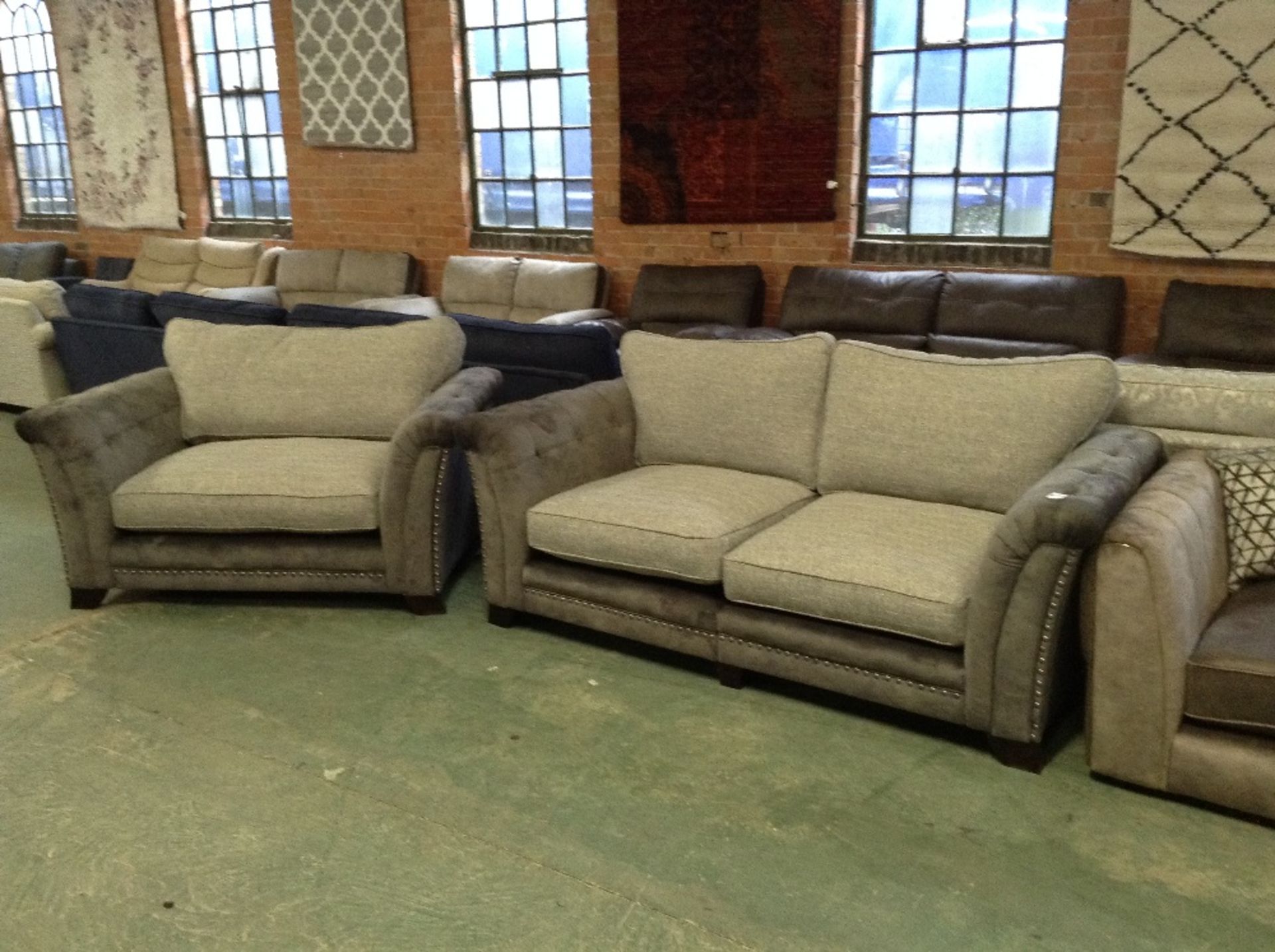 2 SEATER SOFA AND LARGE SNUG CHAIR (WM82-23-24)