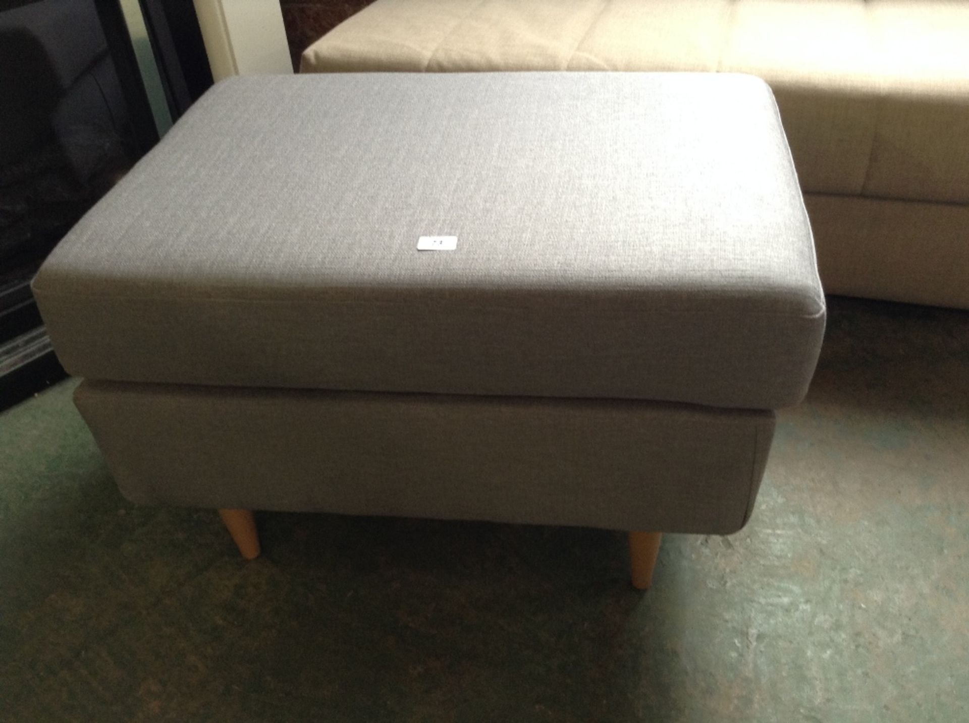 GREY FOOTSTOOL