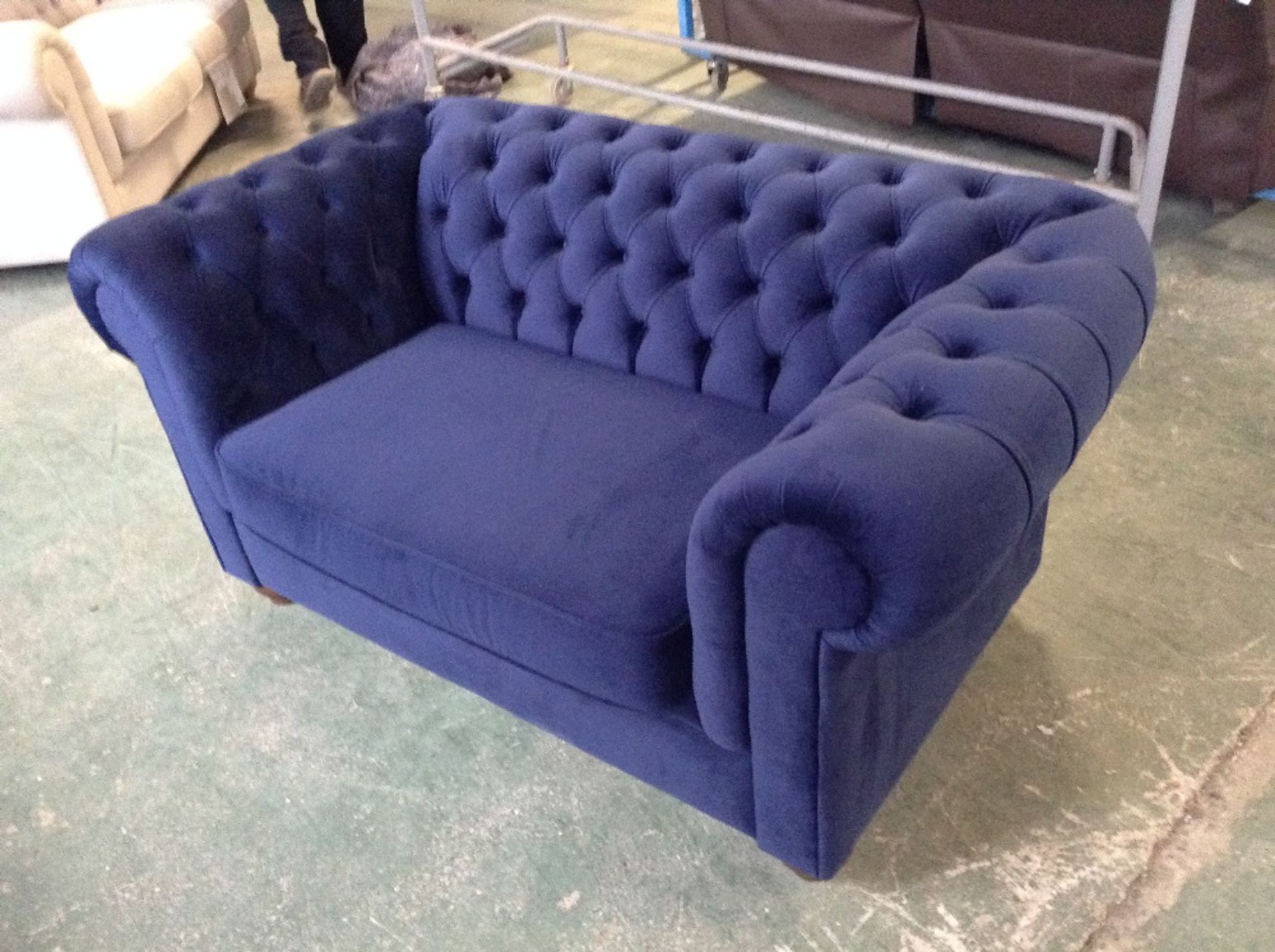 chesterfield LOVESEAT ,AMALFI DARK BLUE (SFL402/700196444407)