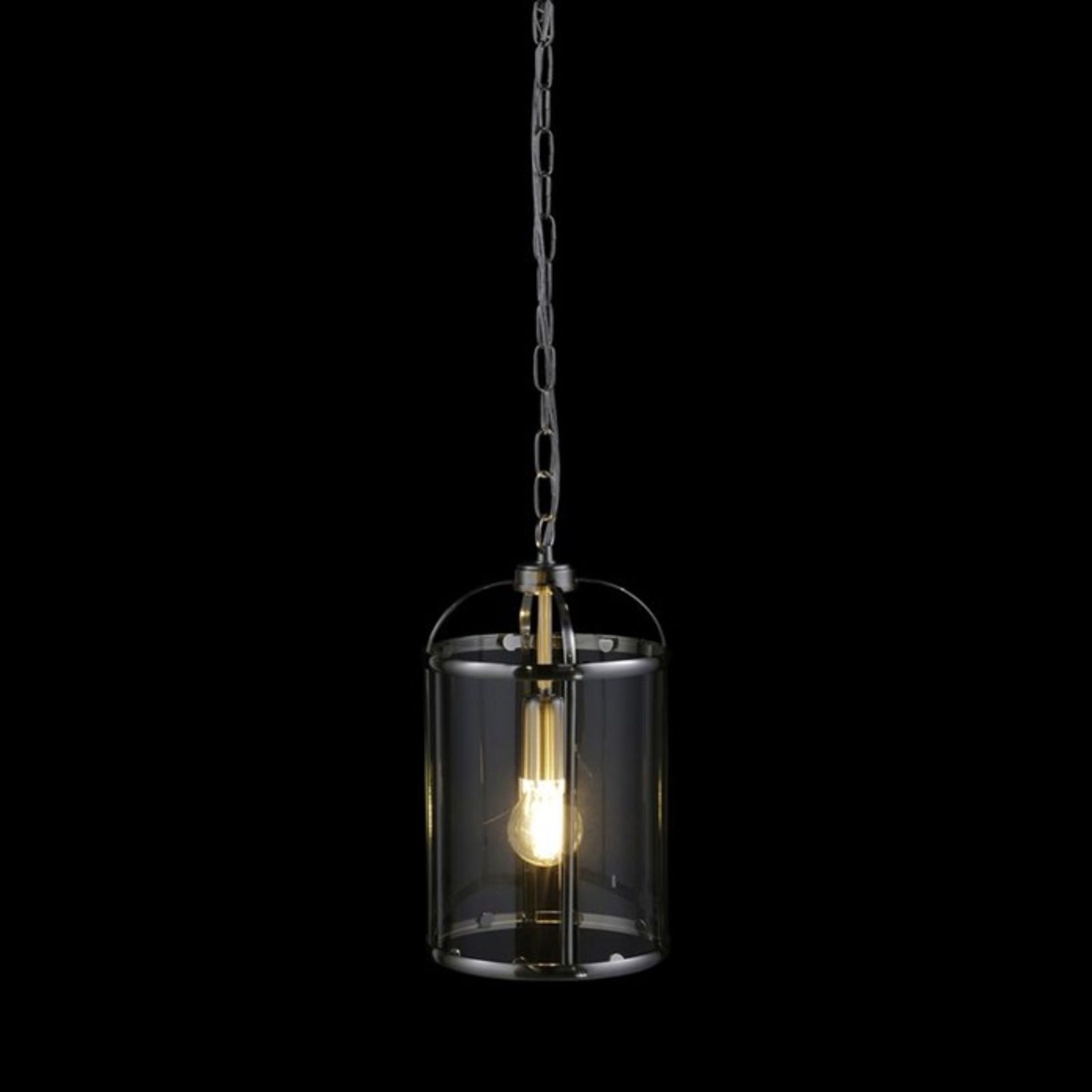 Three Posts,Franson 1-Light Lantern Pendant NICKEL - RRP £57.99 (UEL5053 - 15767/29) 6E