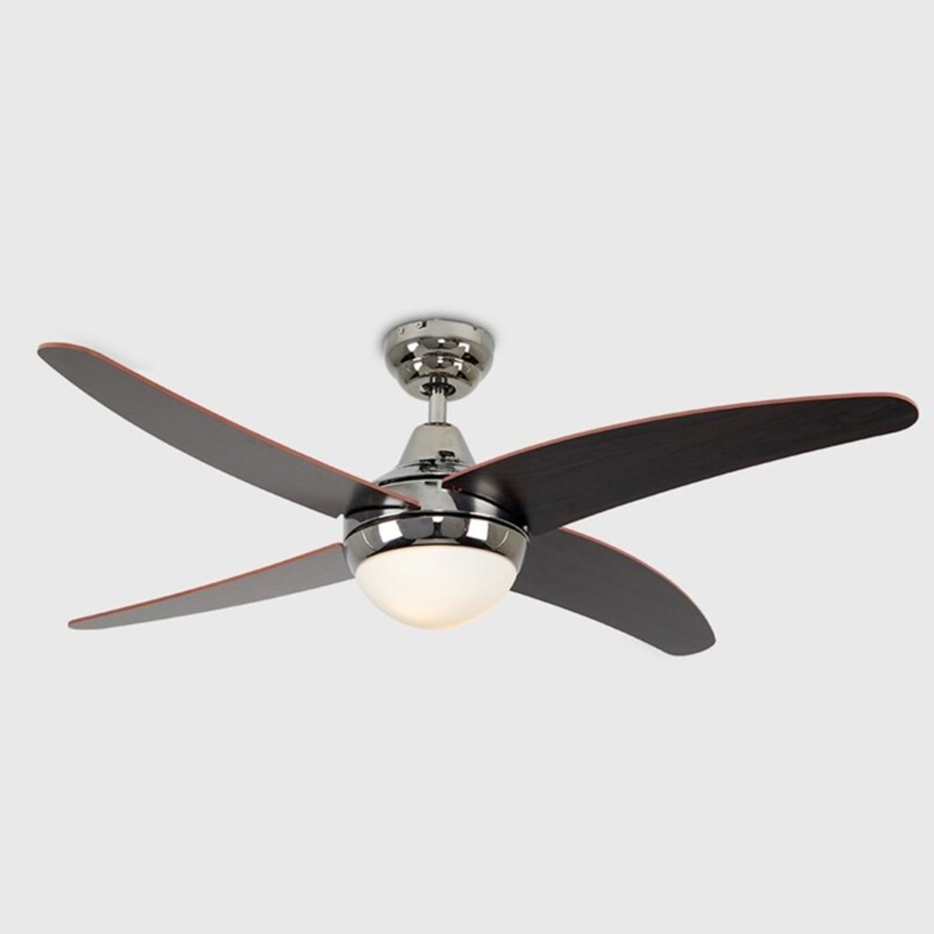 MiniSun,122cm Apache 4 Blade Ceiling Fan with Remote CHROME - RRP £122.99 (MSUN3424 - 15767/41) 5D