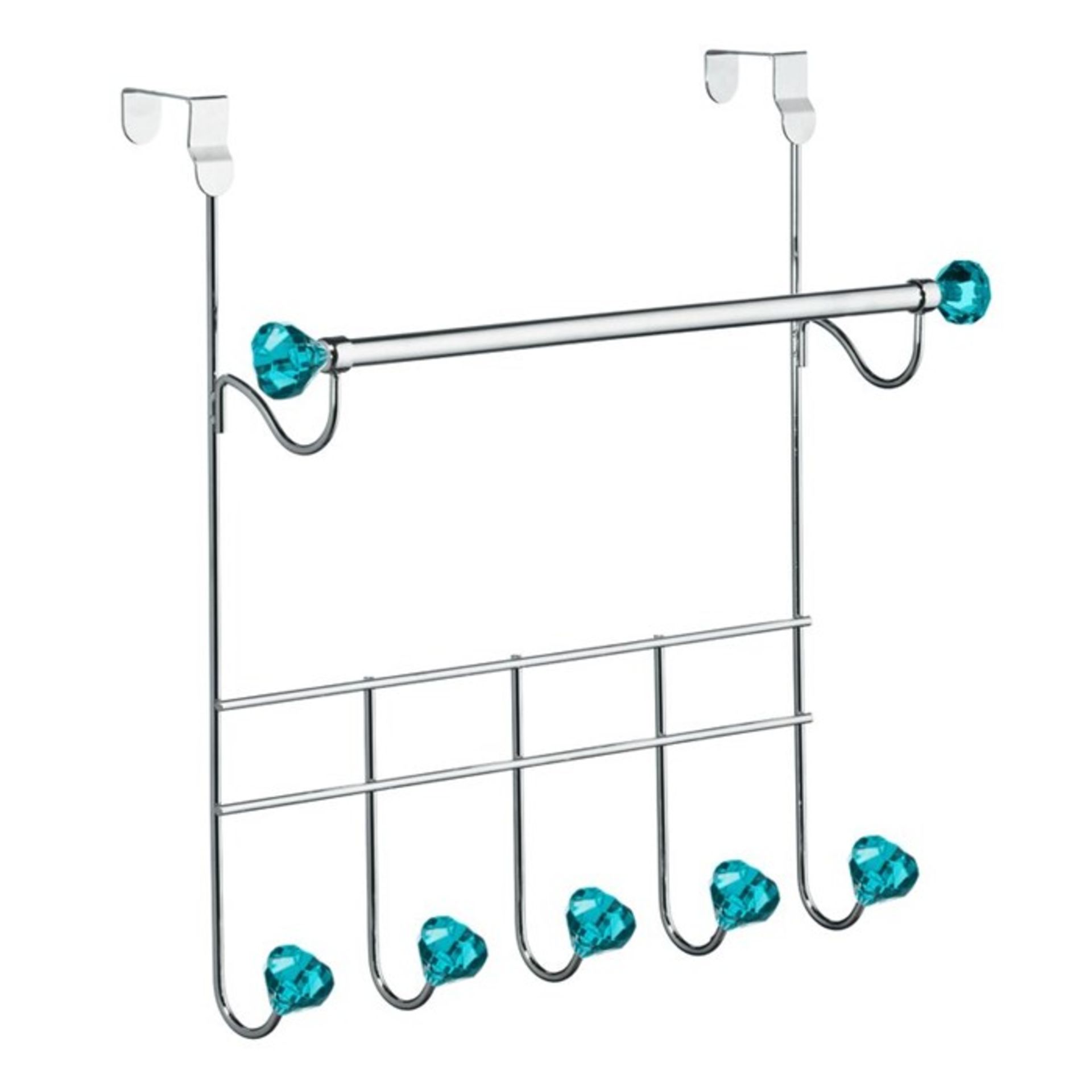 All Home, Over Door Wall Mounted Coat Rack TEAL - RRP £25.99 (AFLH8657 - 17649/43) 3A