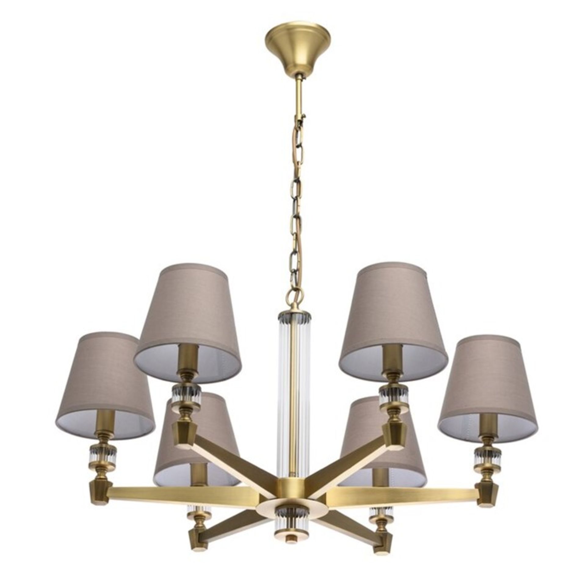 Rosalind Wheeler,Messancy 6-Light Shaded Chandelier RRP - £195.99 (HOKG3513 - 17591/20) 1B