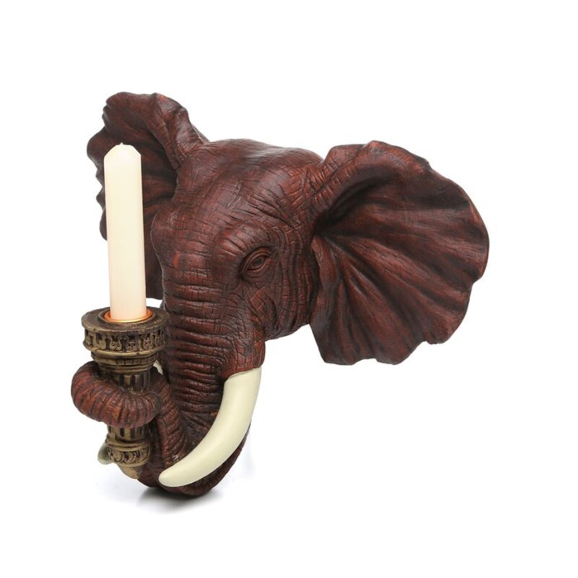 Design Toscano, Elephant Sculptural Plastic Sconce RRP £37.99 (DTSC1452 - 13915/25) 3A