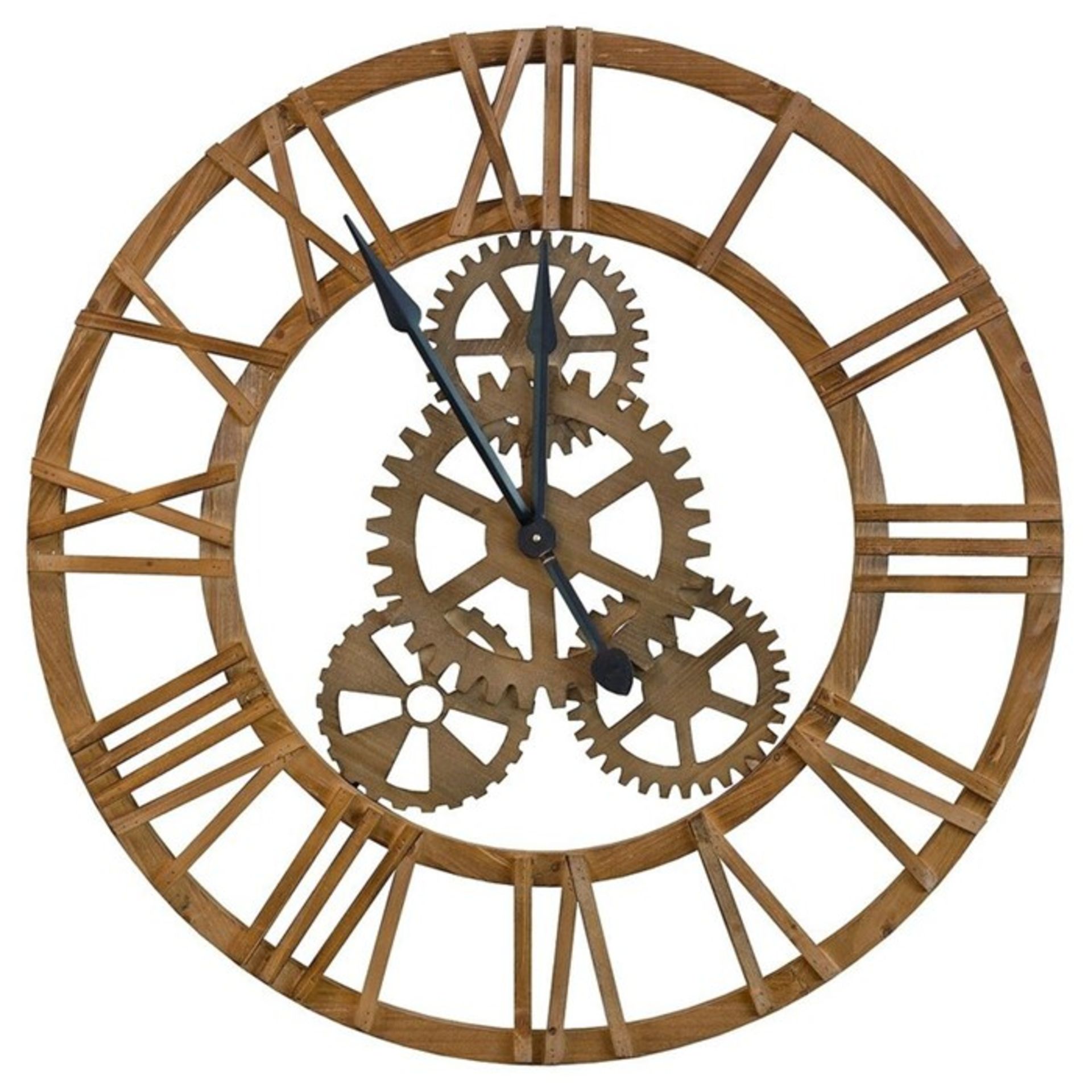 Williston Forge, Alena Wooden Cog 90cm Wall Clock RRP £96.99 (WLFG1968 - 13788/38) 1G