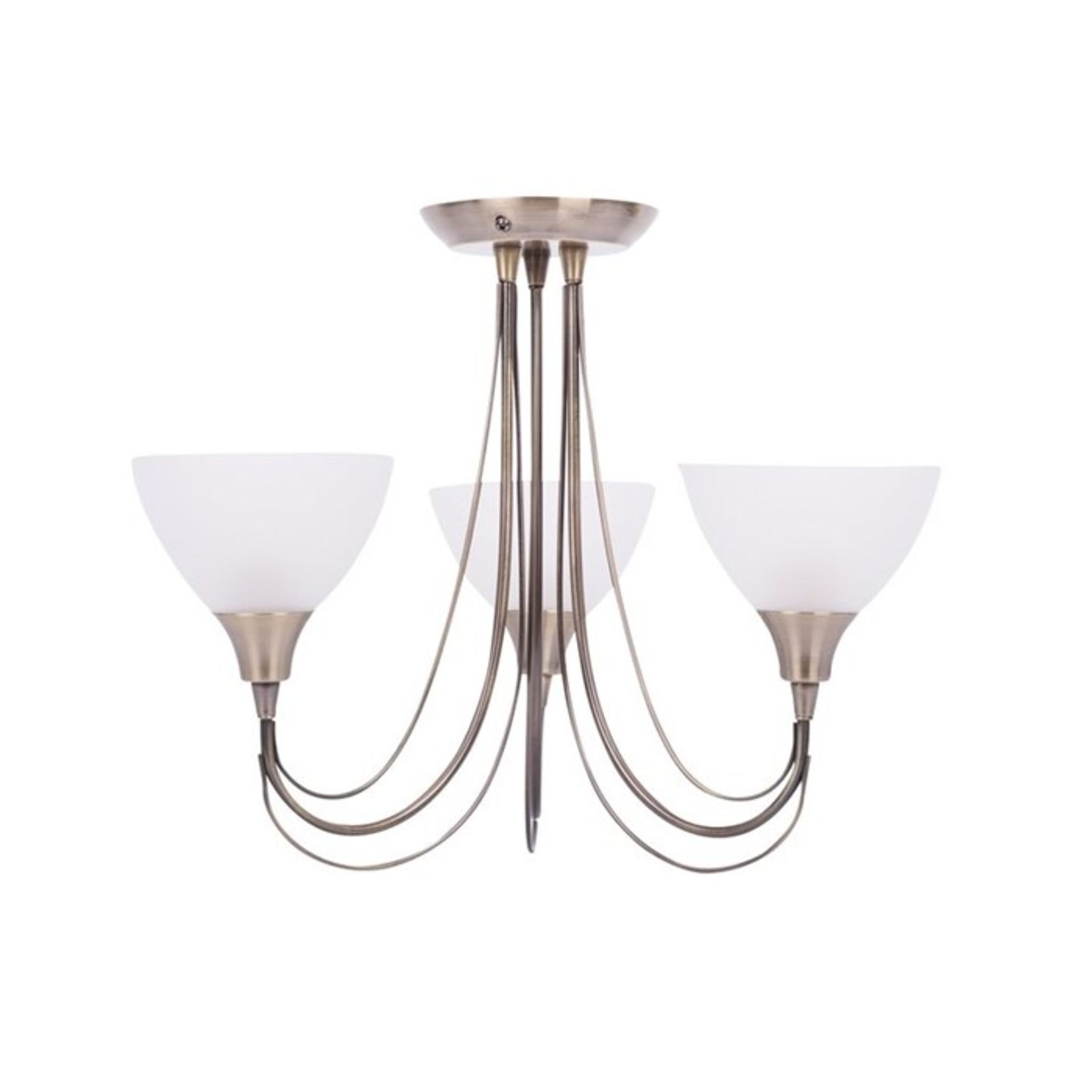 Marlow Home Co. Maryln 3-Light Semi Flush Mount - RRP £33.99 (FTCL1201 - 17096/28) (RETURN)