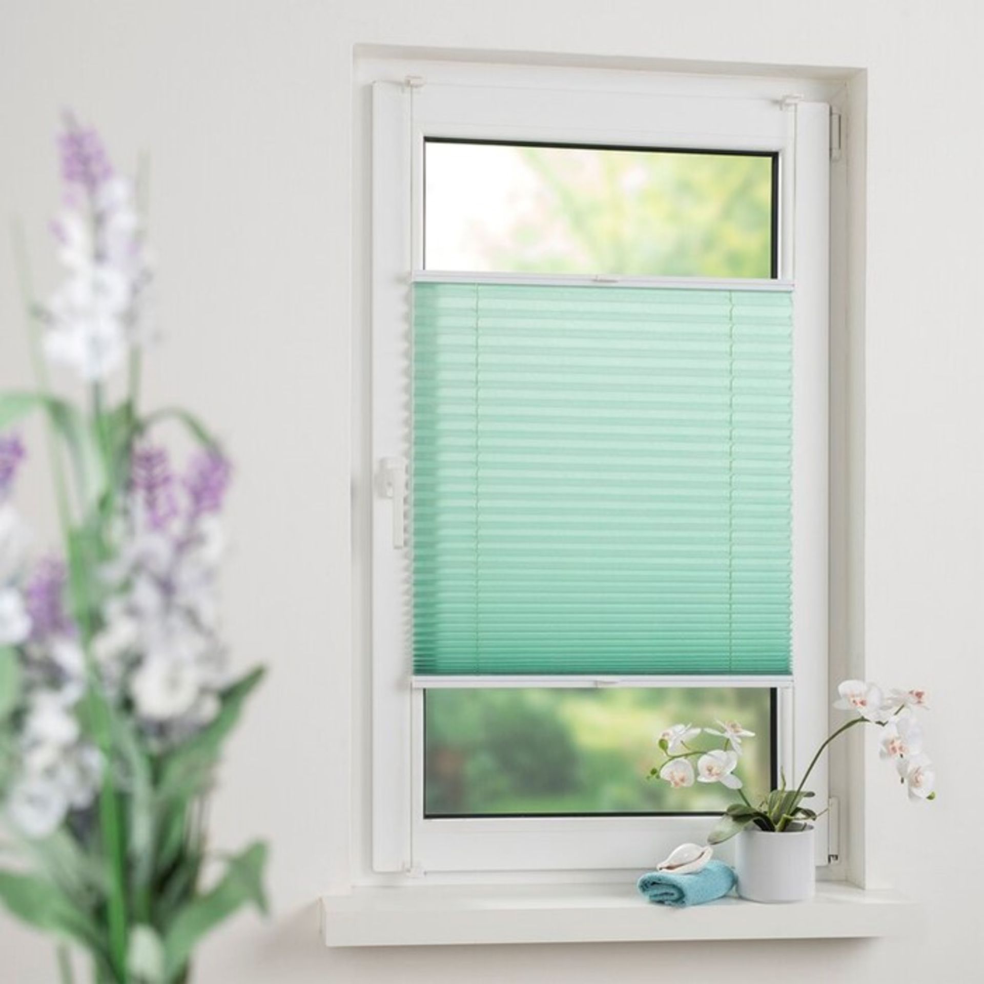 Symple Stuff, Pastel Blackout Pleated Blind (GREEN)100CMX150CM - RRP £32.99 ( U001235687 - 16161/40)