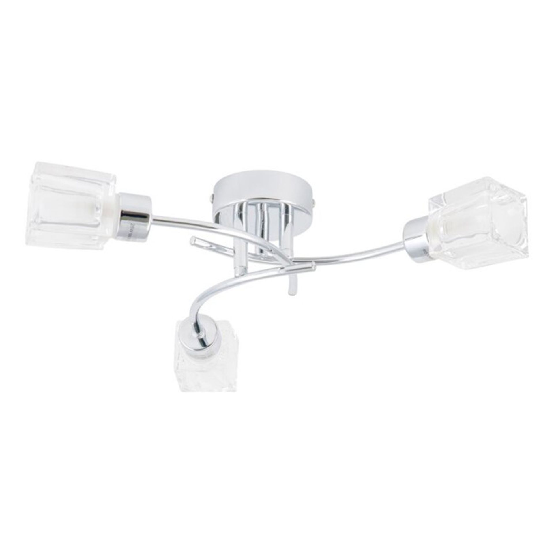 17 Stories, Bouganville 3-Light Semi Flush Mount - RRP £26.99 (FTCL1408 - 16693/12) 4E