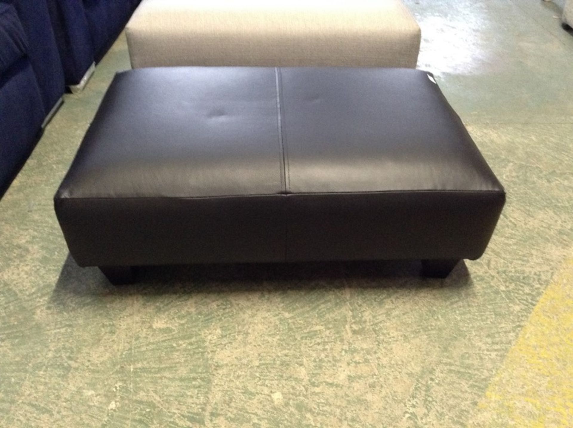 CAMDEN,DOLLARO LEATHER FOOTSTOOL (215019 - CAV282)