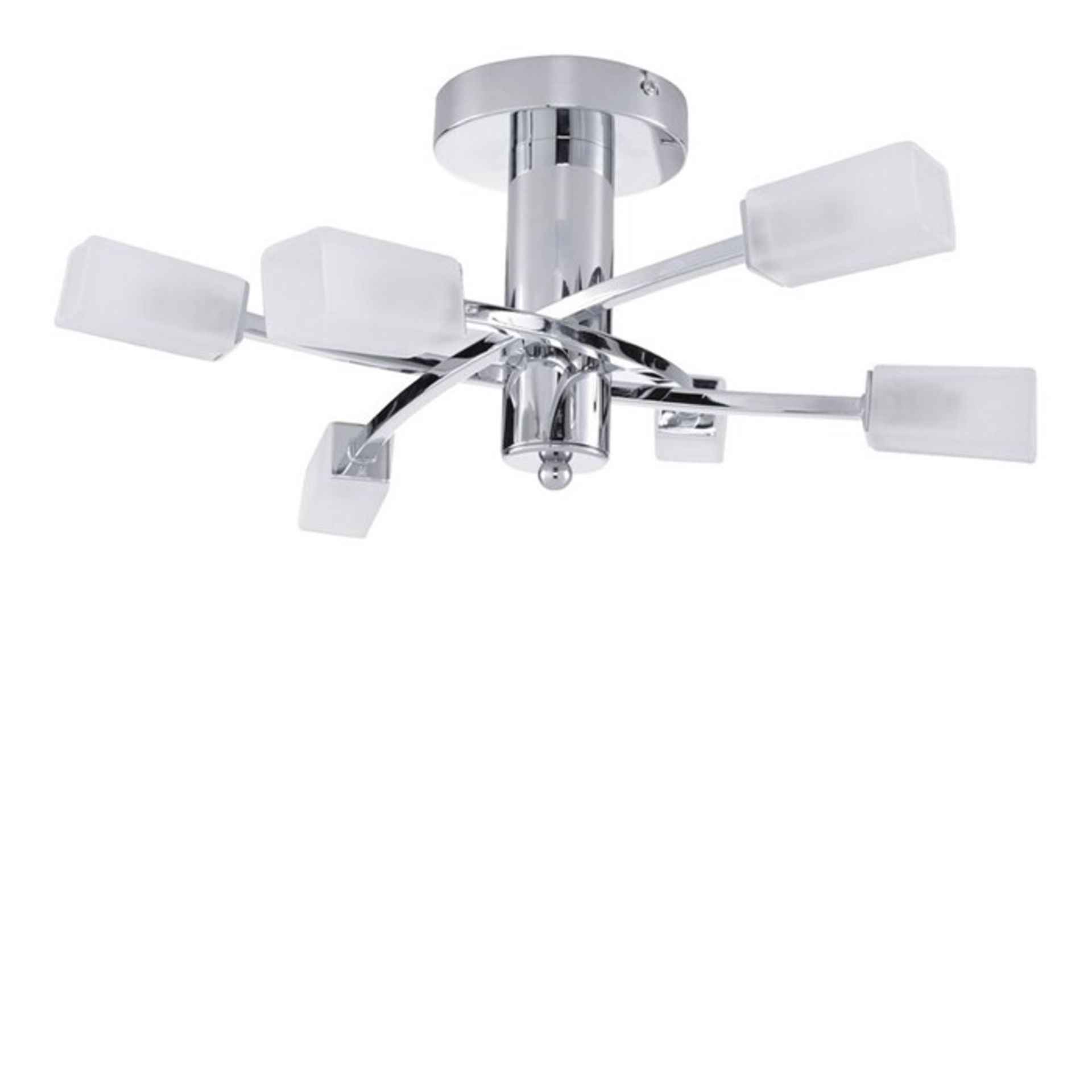 DAR LIGHTING,Alexia 6-Light Semi Flush Mount (CHROME/FROSTED GLASS) - RRP £54.99 (UEL1275 - 9473/41)