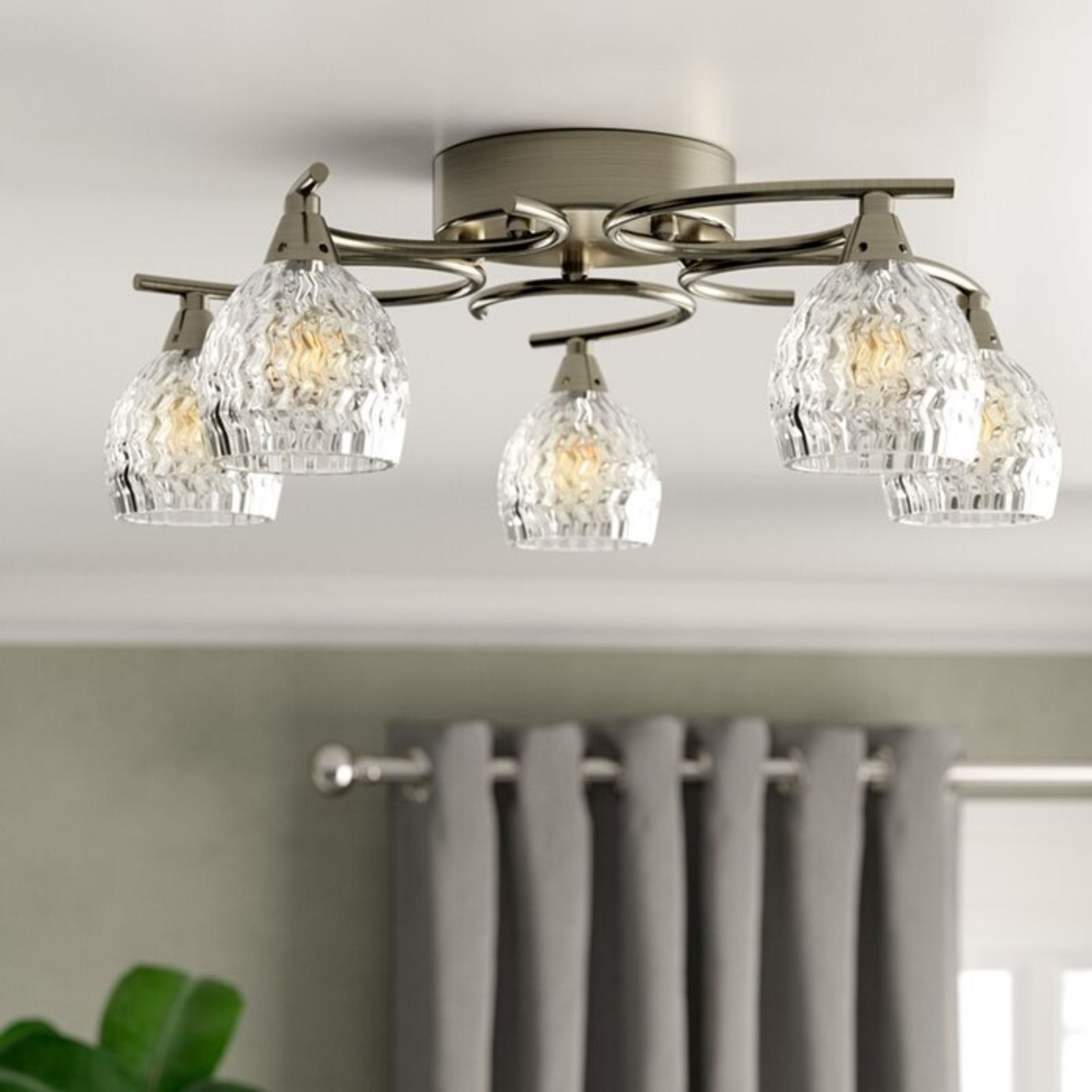 Endon Lighting,Boyer 5-Light Semi Flush Mount (BRASS) - RRP £60.99 (UEL4963 - 9473/74) 6F