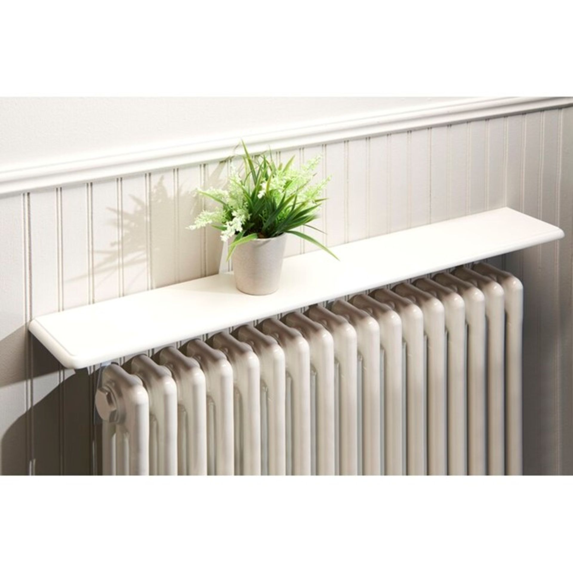 Wayfair Basics, Sylvan Place Easy Fit Radiator Floating Shelf (WHITE)(60CM) - RRP £15.99 (U000311214