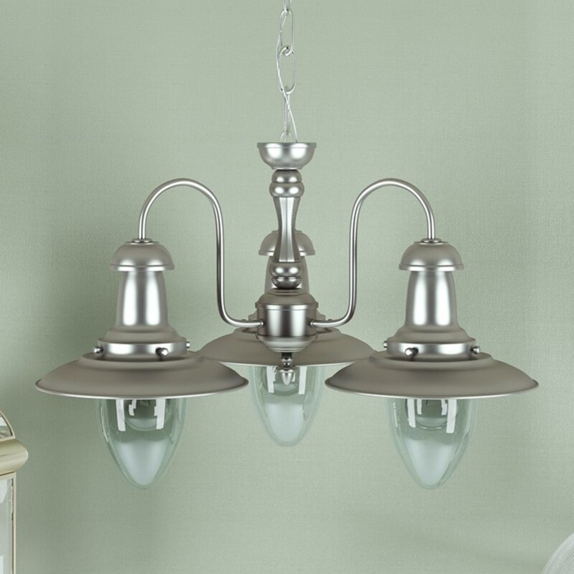 Bay Isle Home, Quinault 3-Light Shaded Chandelier (ANTIQUE BRASS) - RRP £96.99 (SRL1131 - 11353/