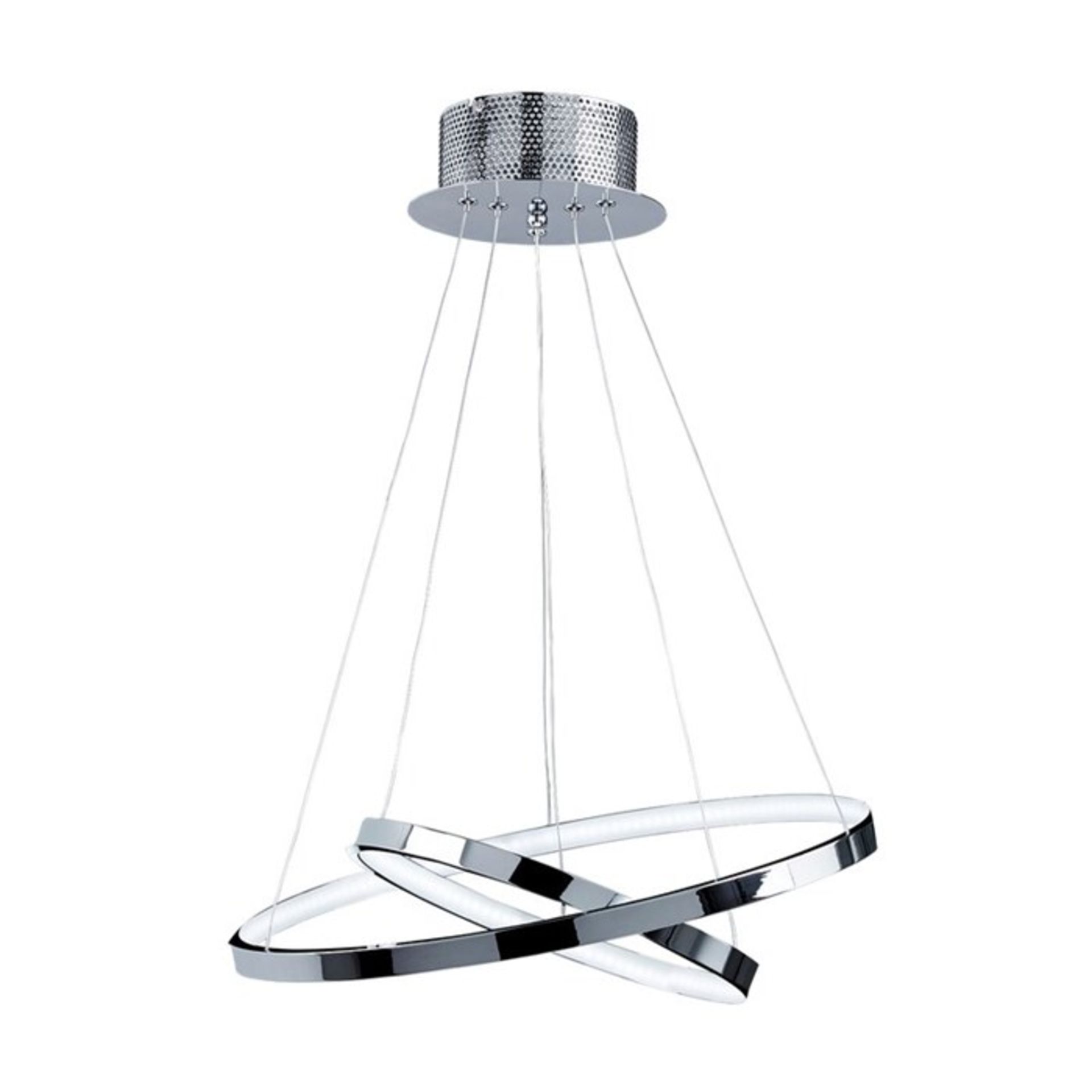 Endon Lighting, Kline LED Wagon Wheel Chandelier (3 RINGS) - RRP £121.99 (UEL4021 - 11108/53) 4F