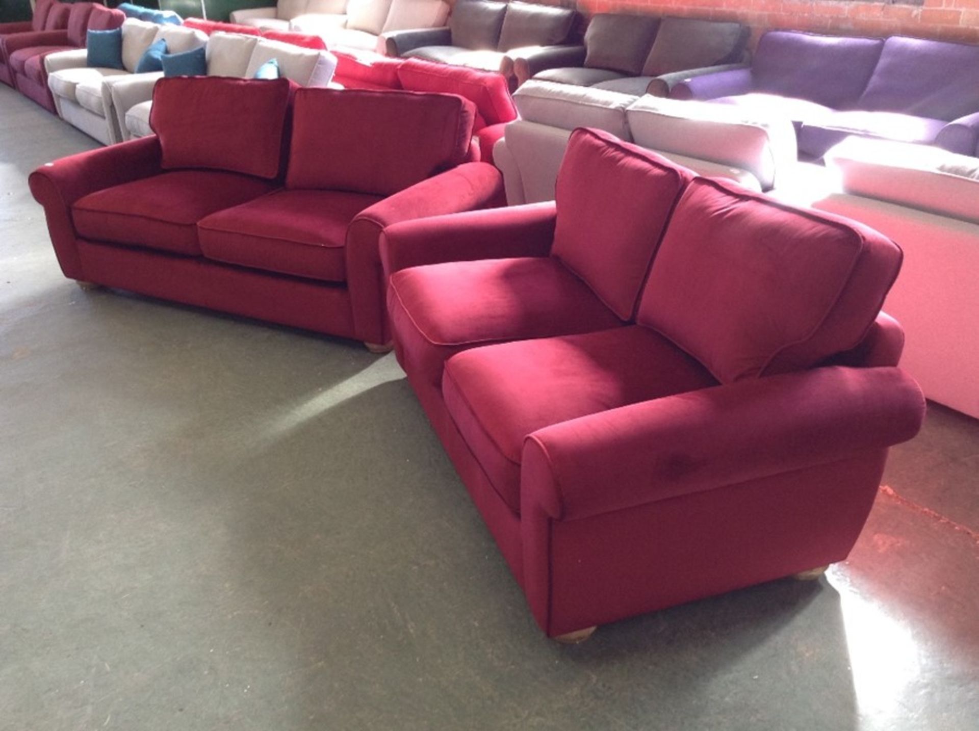 MADISON,LUXOR CLARET VELVET 2.5 SEATER & 2 SEATER (SFL329 - SFL331)