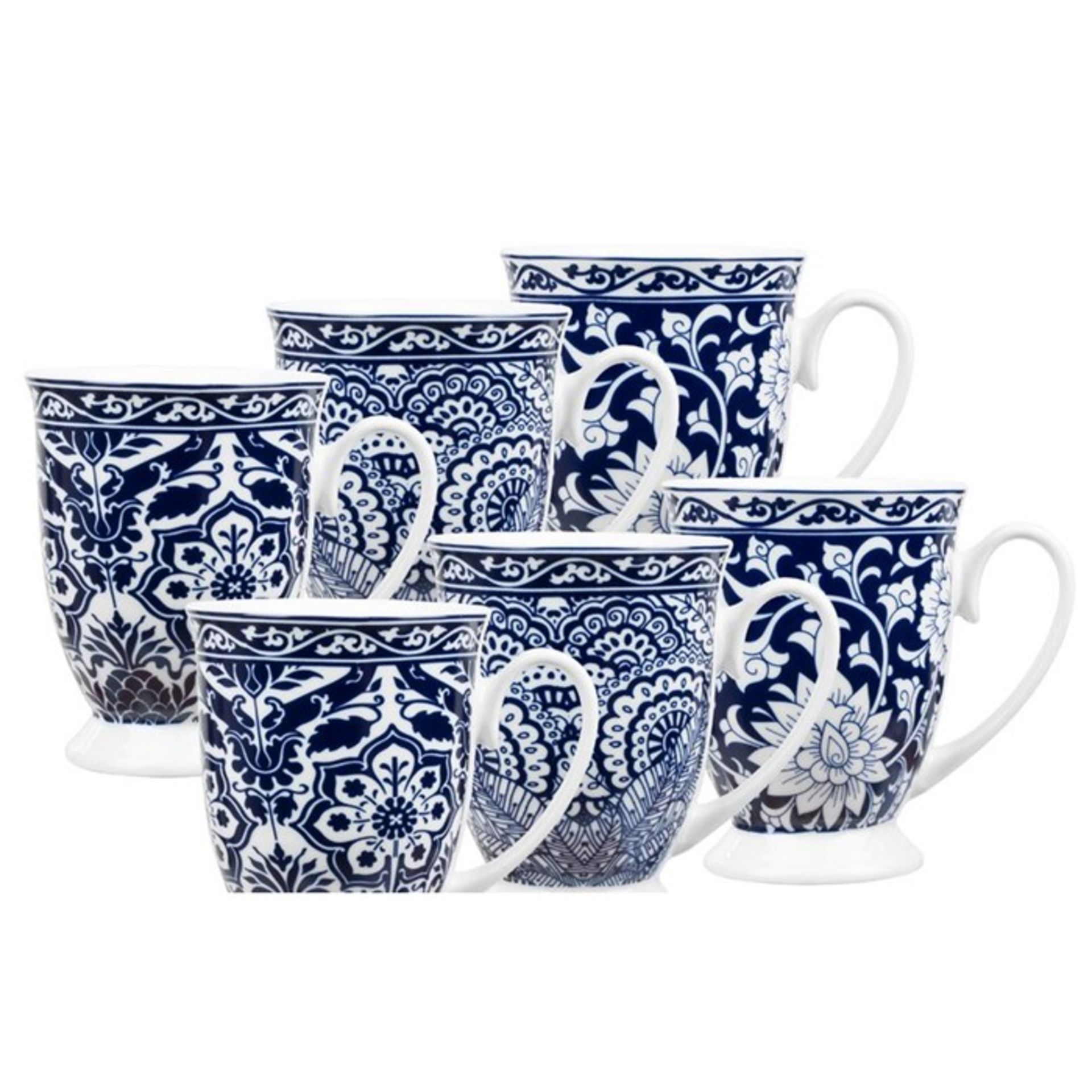 17 Stories, Thrall Mug (BLUE) (SET OF 6) - RRP £21.99 (HMEU1486 - 16642/10) 1B