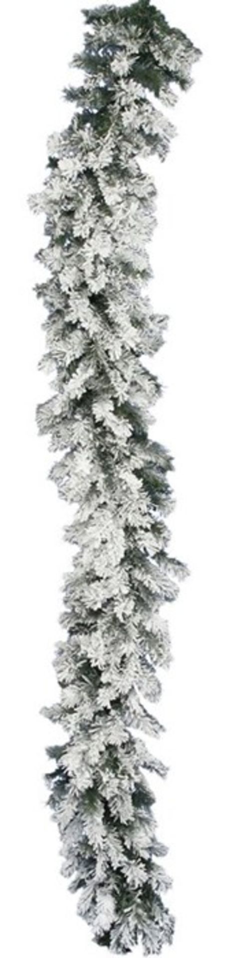 The Seasonal Aisle, Flocked Alaskan White Garland - RRP £27.99 (HOAI5321 - 17077/6) 1F