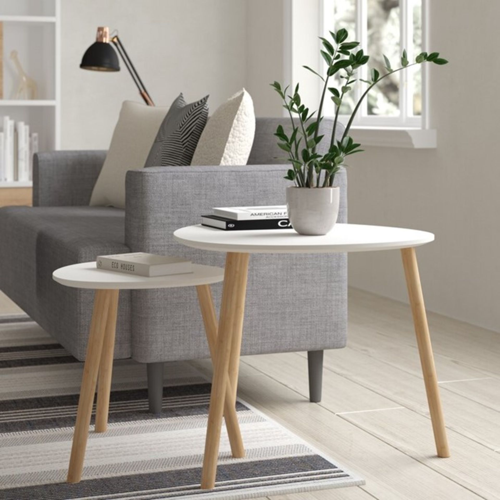 Relaxdays, 2 Piece Nest of Tables - RRP £62.99 (RELX2380 - 18521/27) 1D