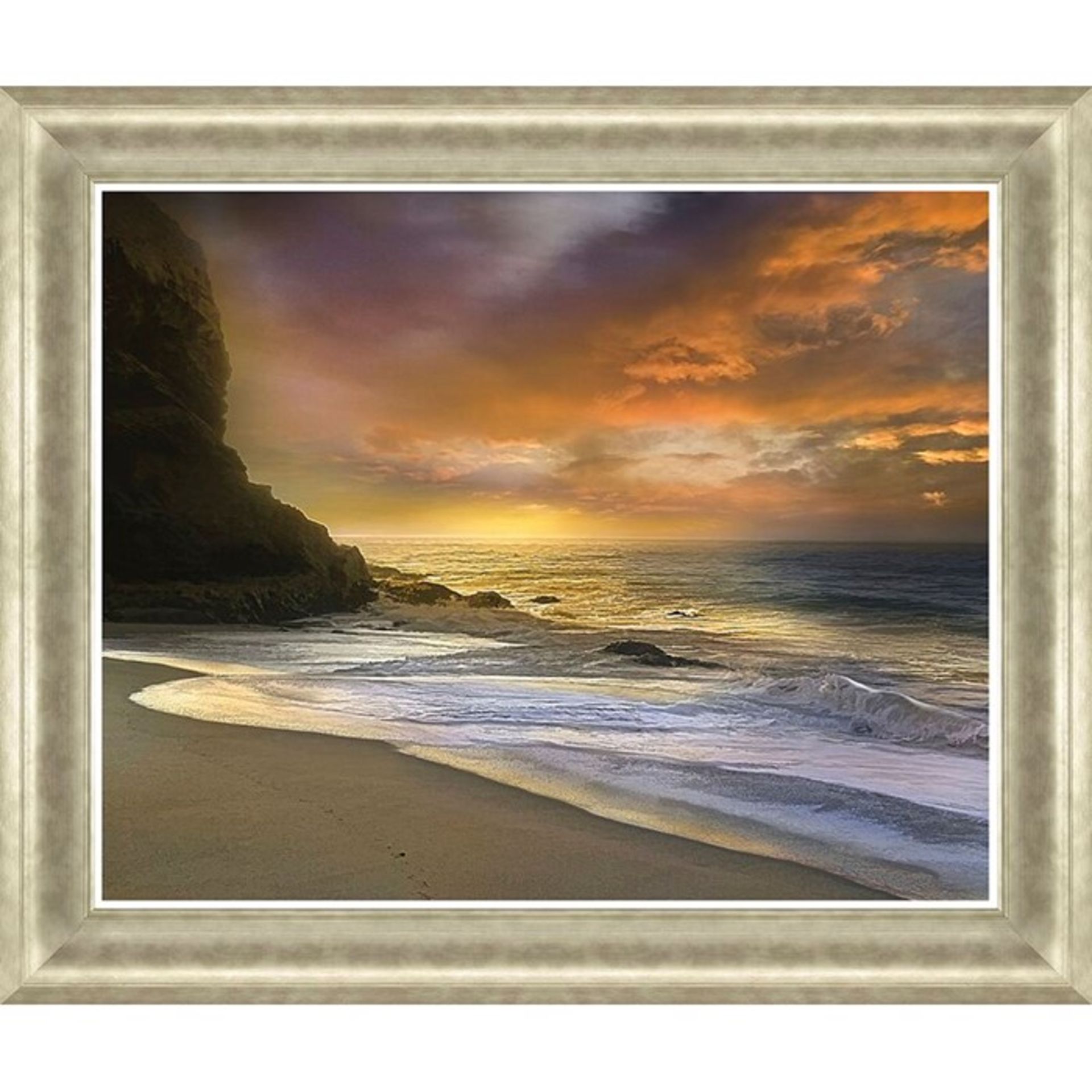 East Urban Home, 'Morning Fire' Framed Photographic Print - RRP £101.99 (SPRS1236 - 18521/33) 1G