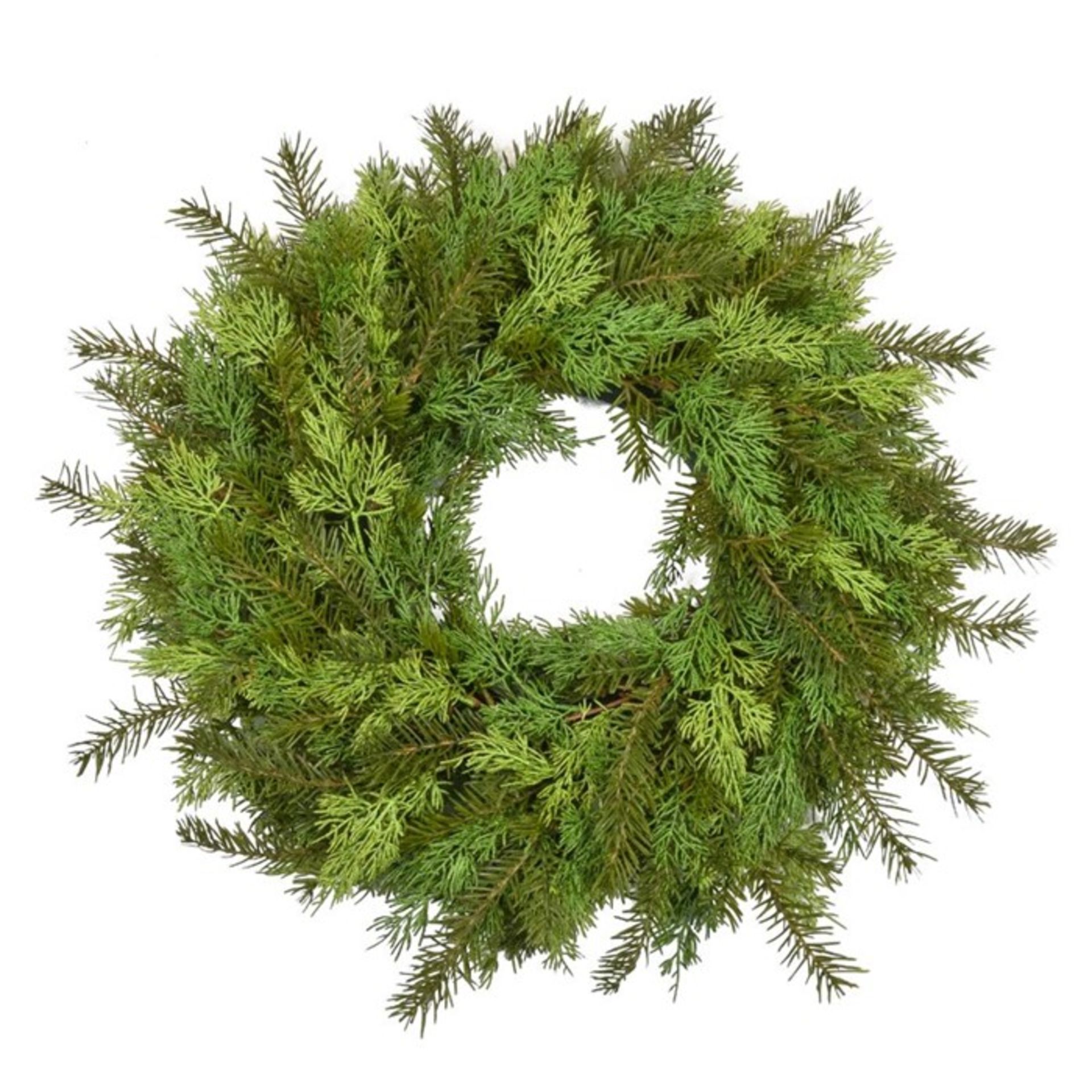 The Seasonal Aisle, 23.6" Christmas Plastic Wreath - RRP £56.99 (TELT1109 - 17077/24) 1F