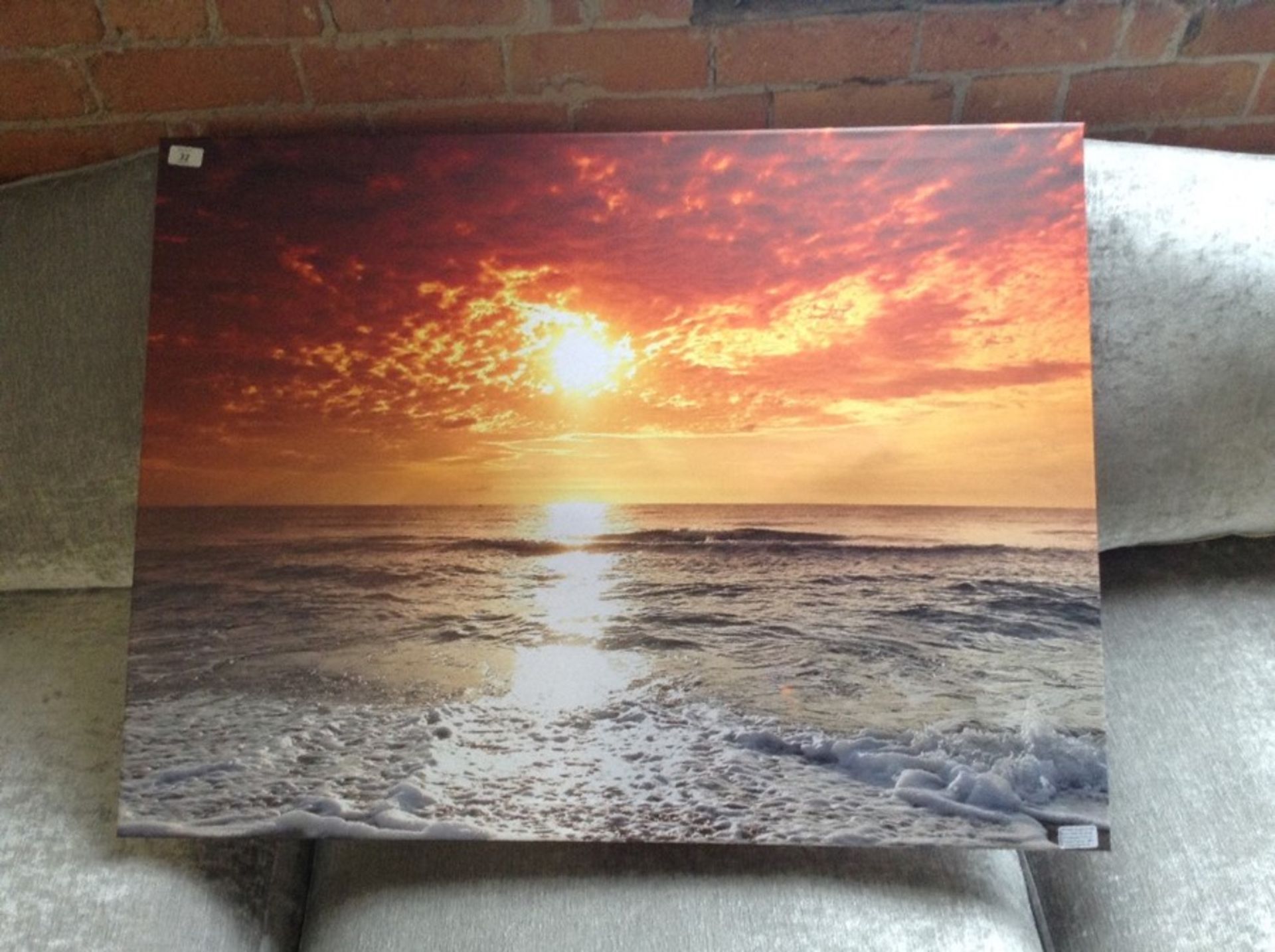 Hokku Designs,Sunset Over Ocean and Clouds Photogr