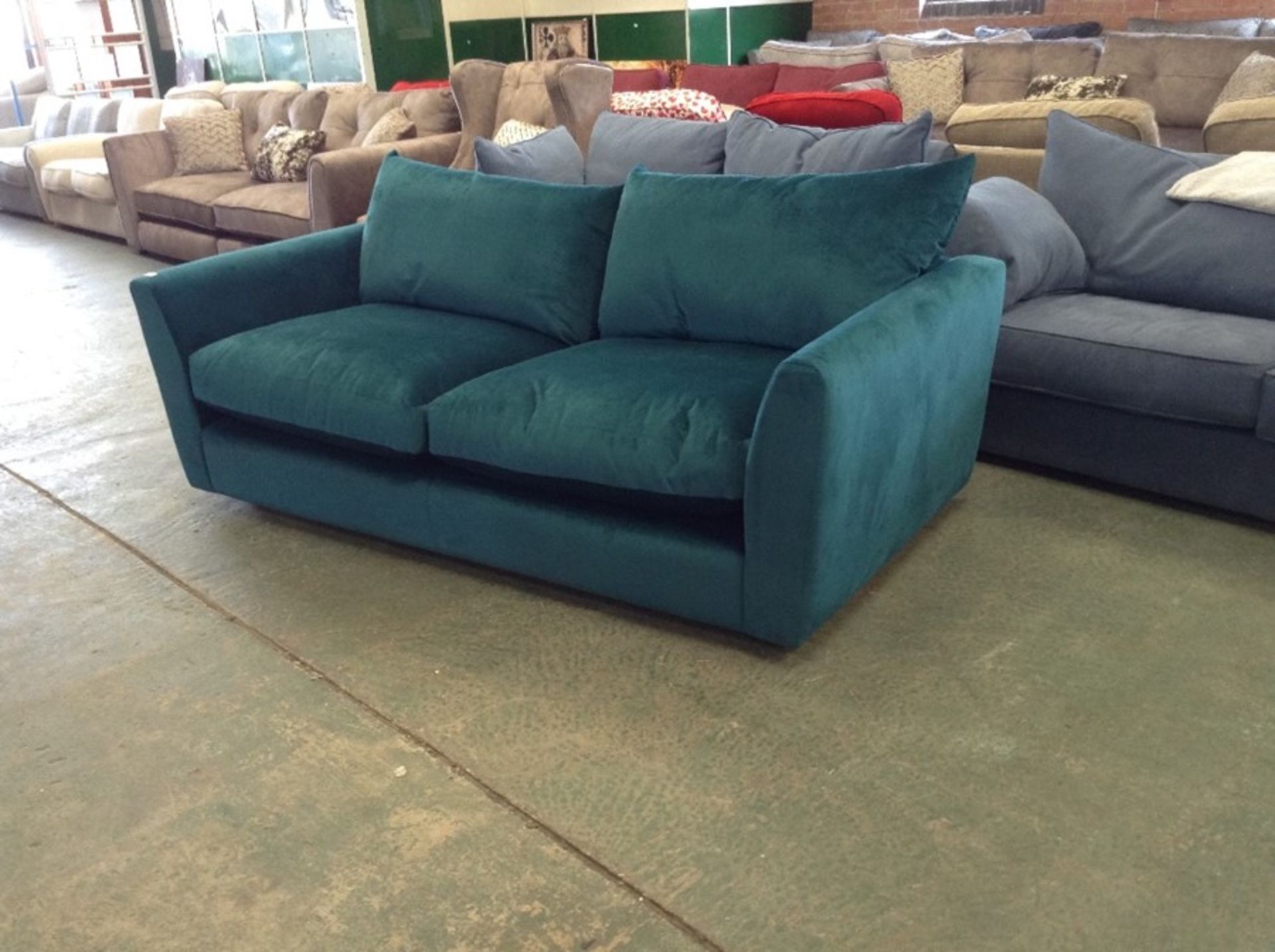 EX SHOWROOM TEAL LARGE 3 SEATER SOFA