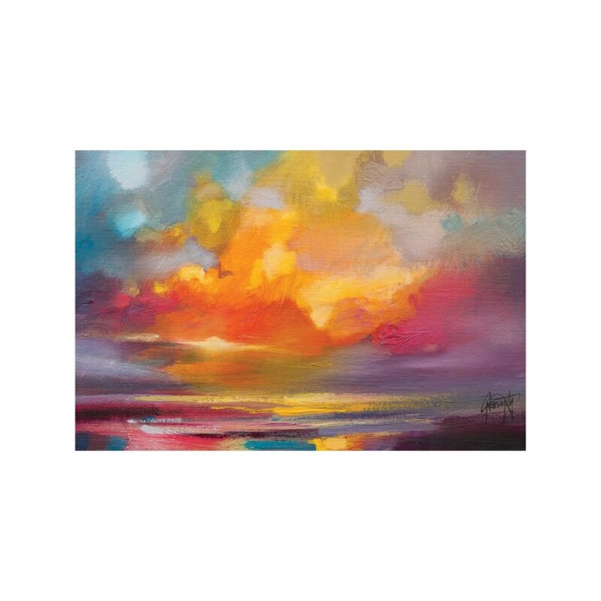 East Urban Home, 'Sunset' Print on Canvas - RRP £61.99 (BRBE1567 - 18240/25) 1G