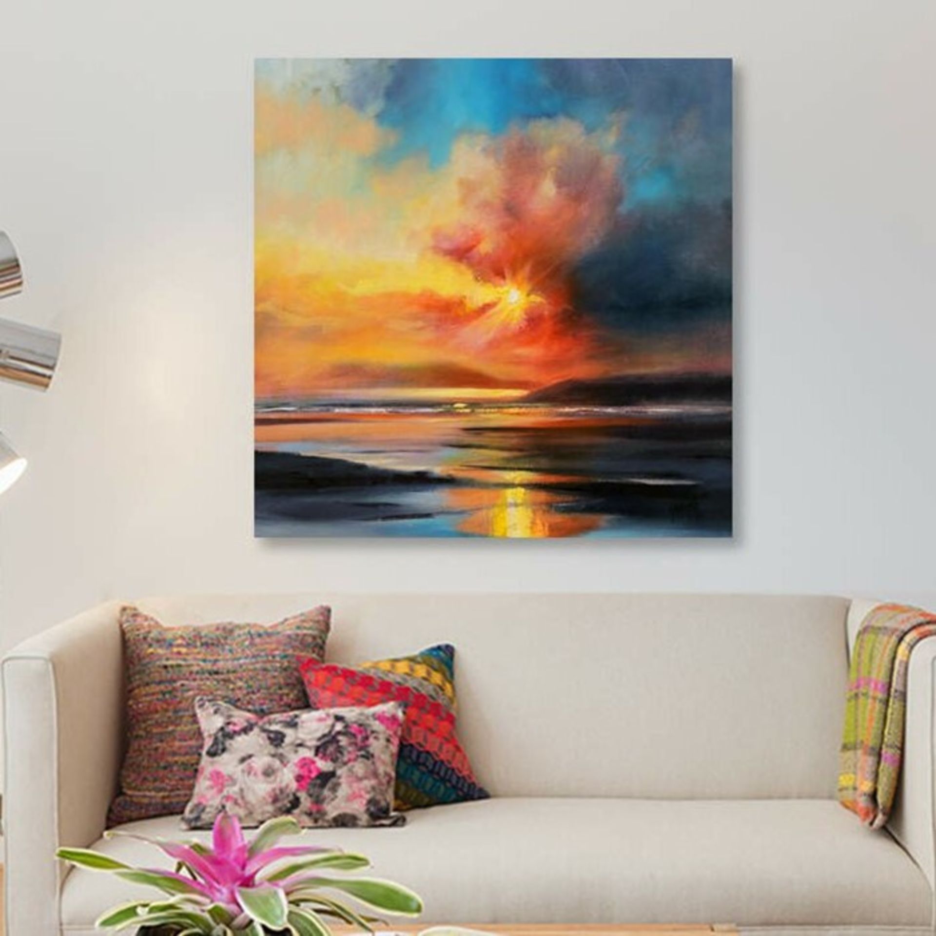 East Urban Home, Emerging Sun' by Scott Naismith Print on Wrapped Canvas (46x46cm) - RRP £31.99 (