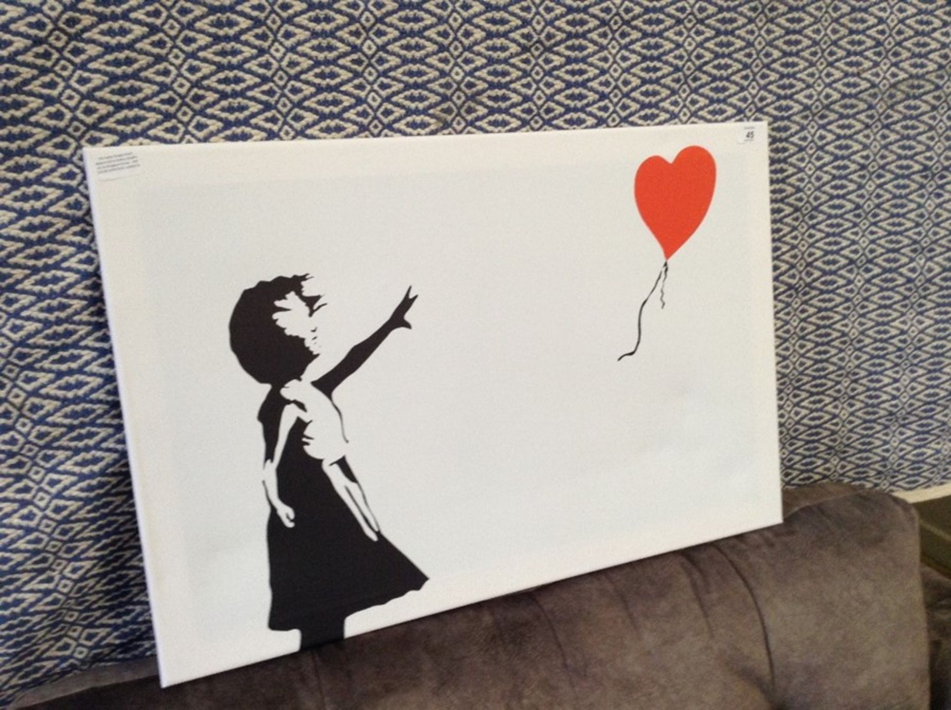 Hokku Designs,Heart Balloon Girl by Banksy Graphic Art on Wrapped Canvas - RRP £25.99 (HOKU5234 -
