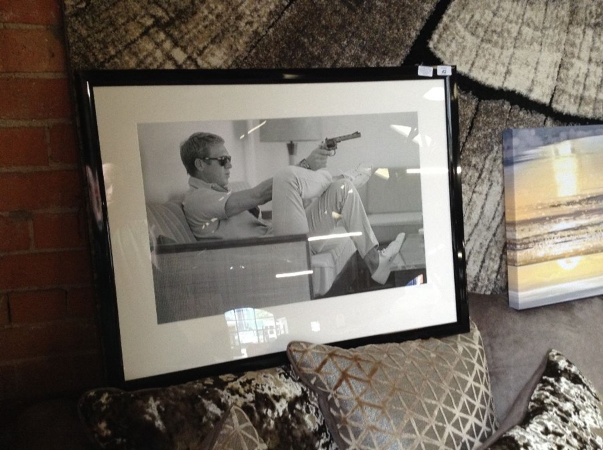 Happy Larry,Steve McQueen Take Aim Framed Photographic Print - RRP £113.99 (BFAT1099 -14960/28)