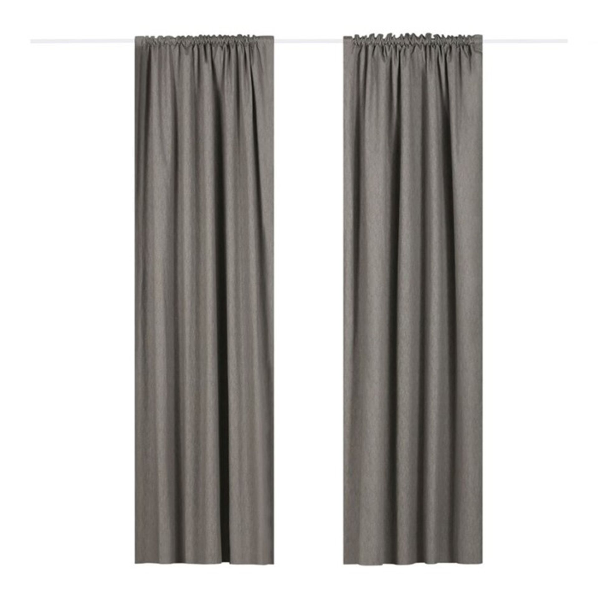 Coleraine Pencil Pleat Blackout Thermal Curtains (Set of 2)(228X183CM)(CHARCOAL) - RRP £25.36 (