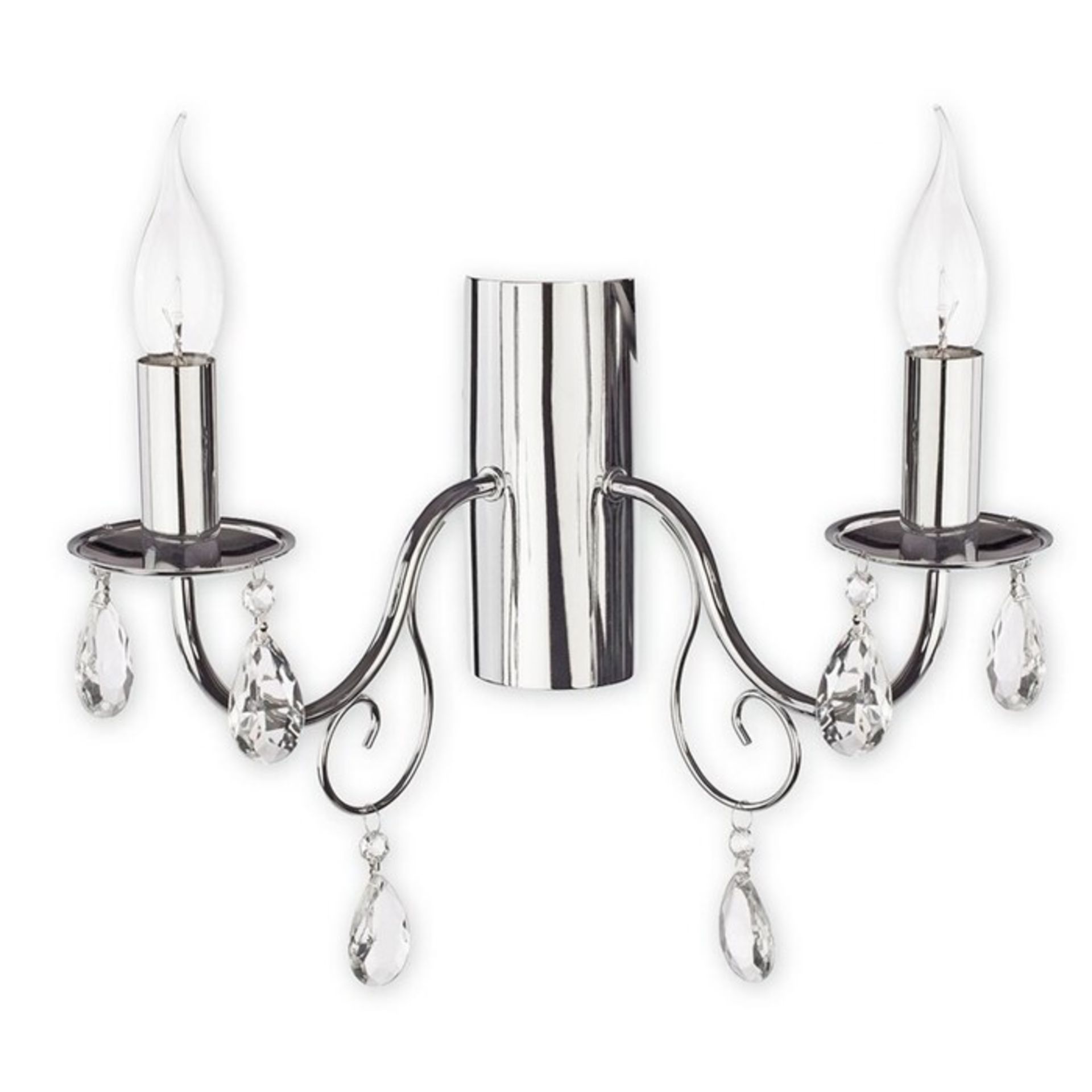 Lily Manor, Connor 2-Light Candle Wall Light (ANTIQUE WHITE) - RRP £69.99 (CHTF2249 - 17475/15) 7D