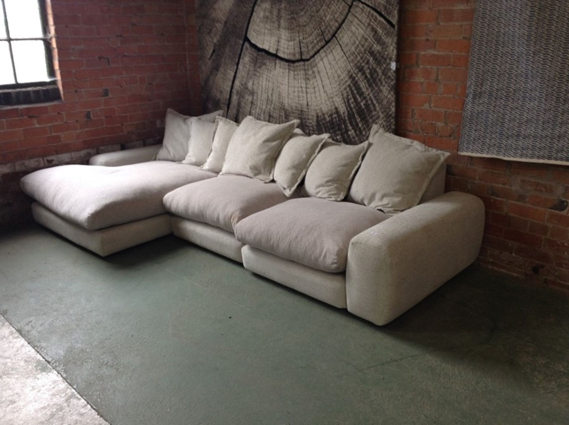 NATURAL PATTERN 3 SEATER CHAISE (W3-J974 J975 J976