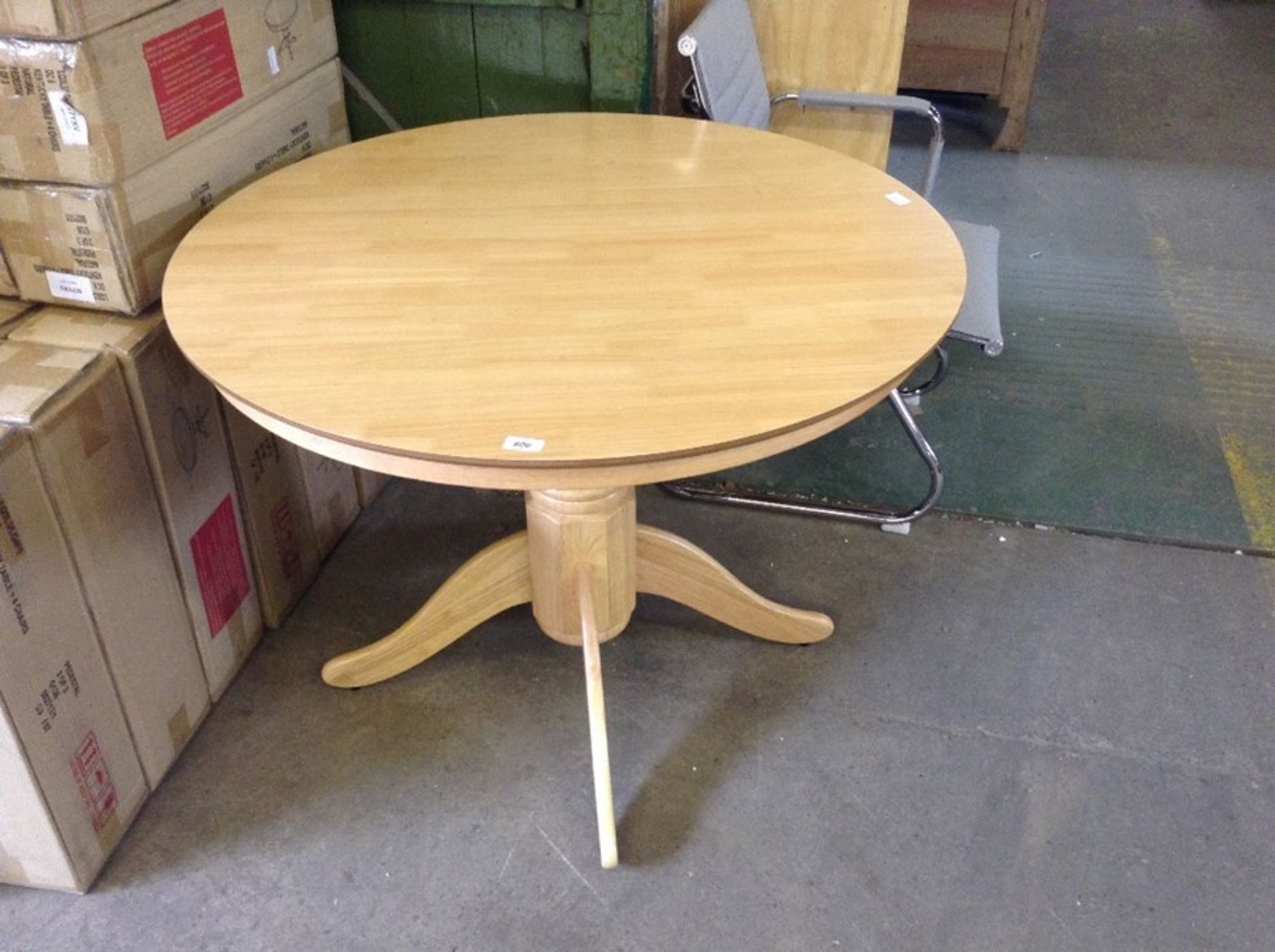 BRAND NEW FLAT PACK ROUND OAK TABLE