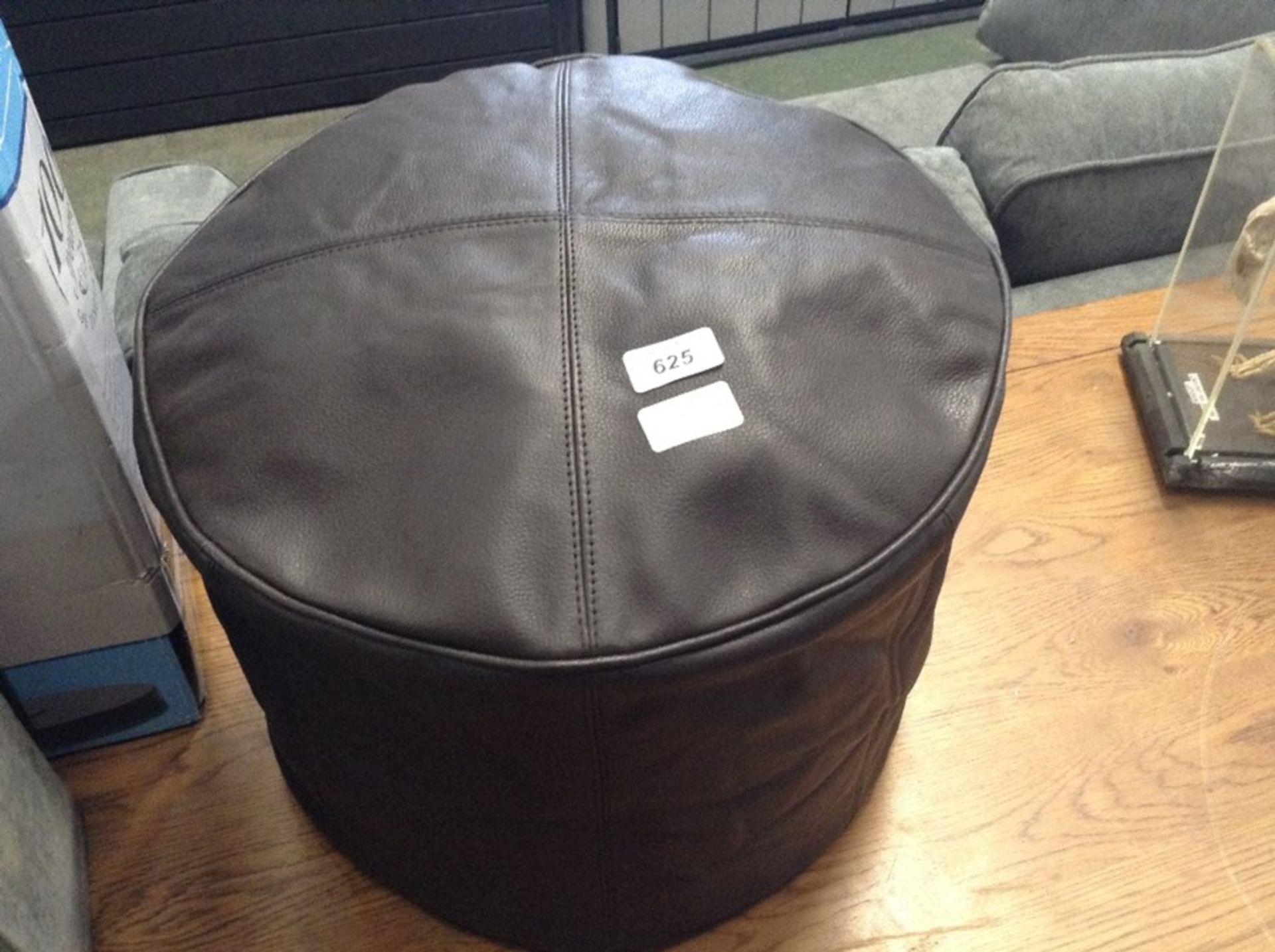 Borough Wharf,Cogbill Leather Pouffe RRP -£103.99(