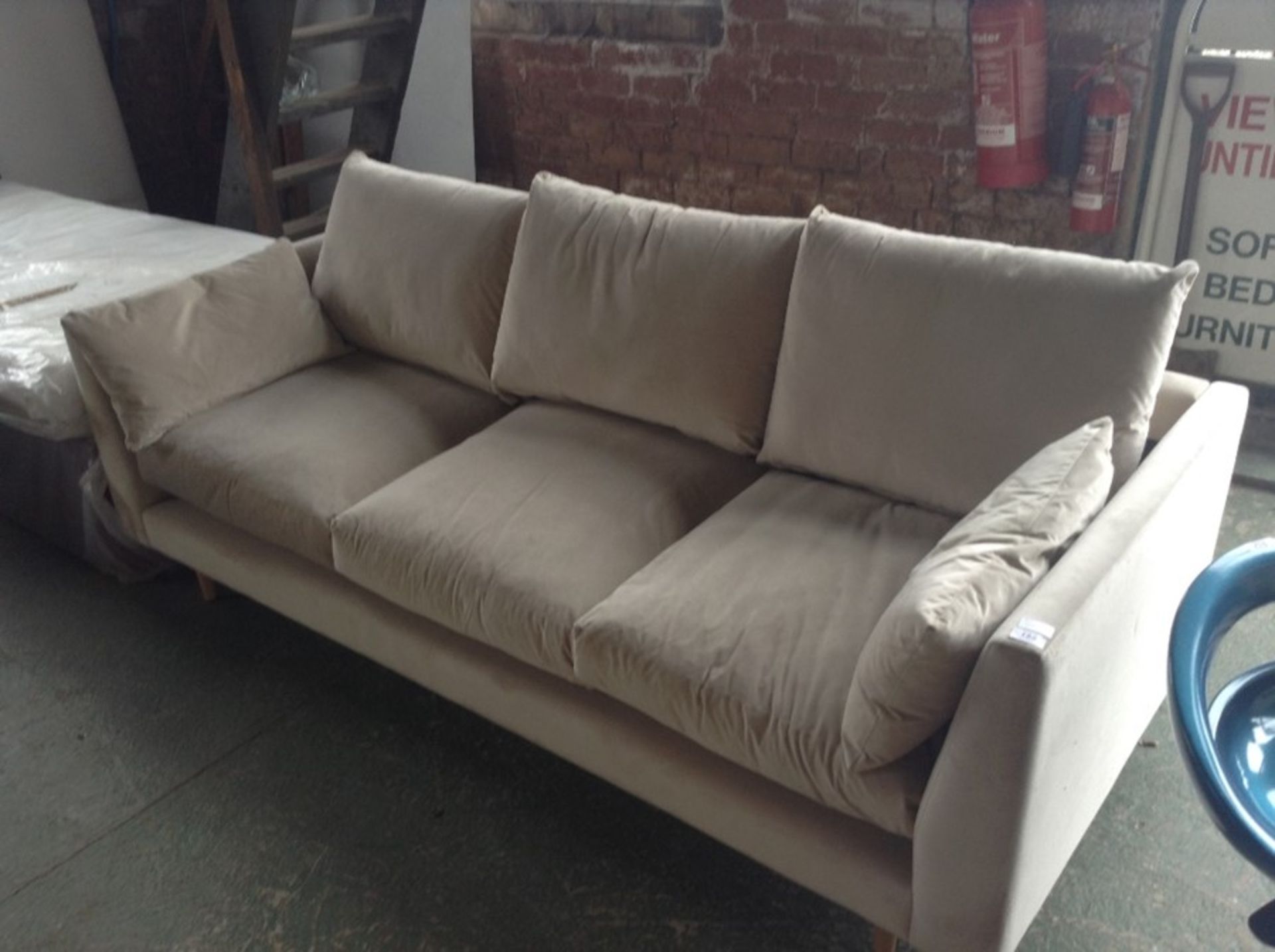 Placido Latte Sofa 3 Seater (G1018- 5059413315558)