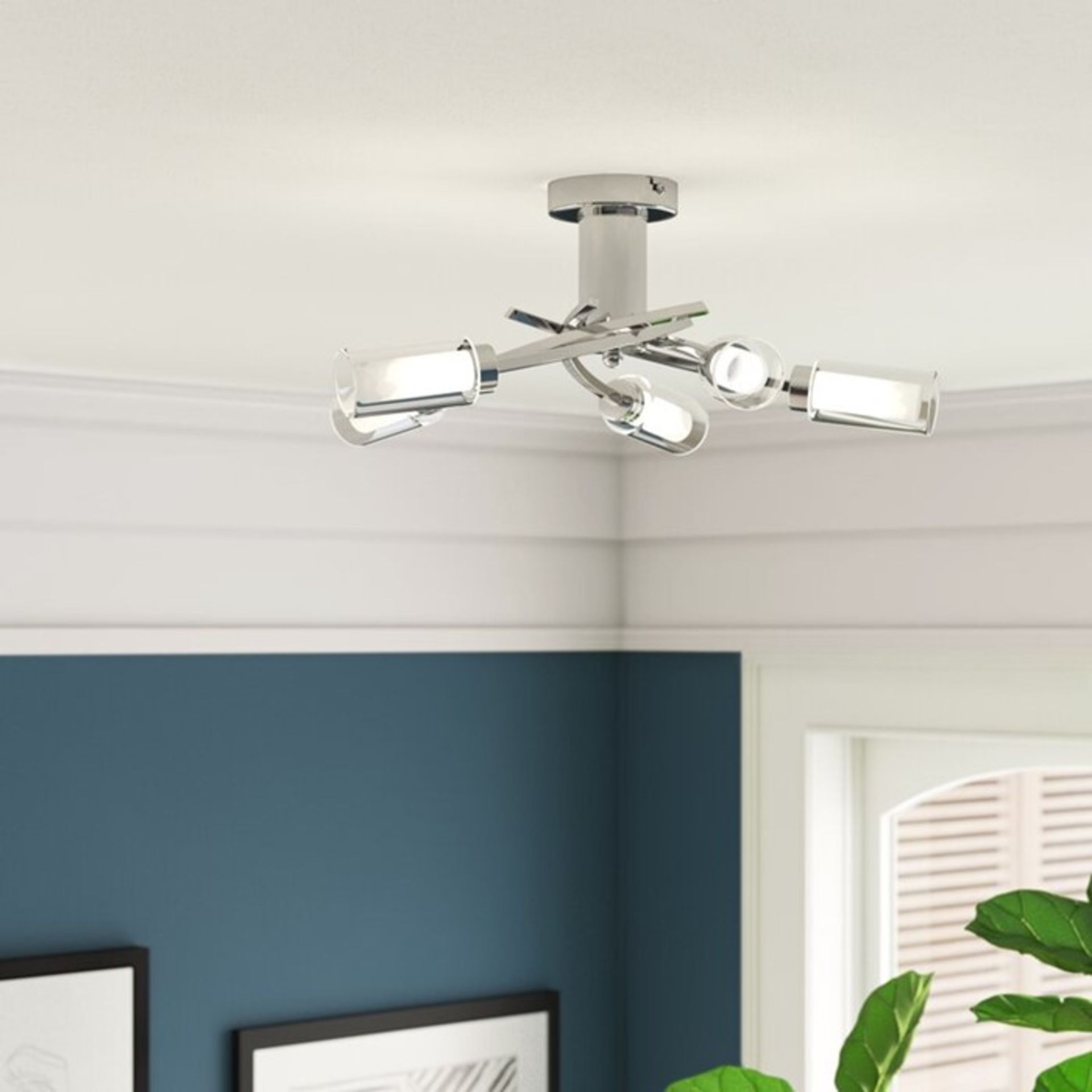 Zipcode Design, Laurie 5-Light Semi Flush Mount - RRP £67.99 (MSUN1385 - 18875/42) 4E