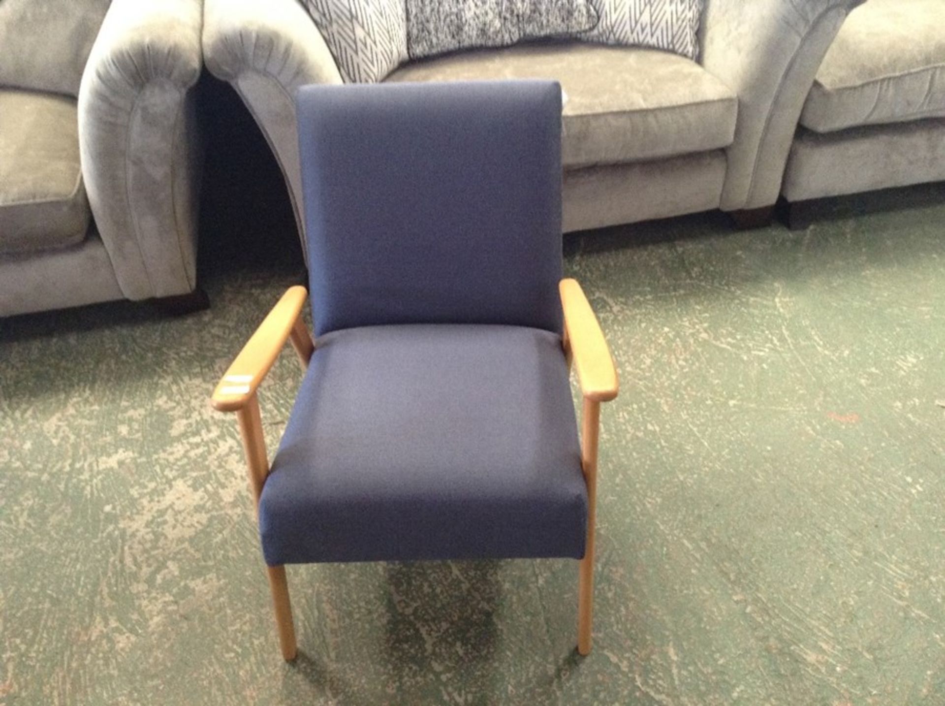 KEMPTON TWEEDY WEAVE DARK BLUE CHAIR (SFL716-700206579416)