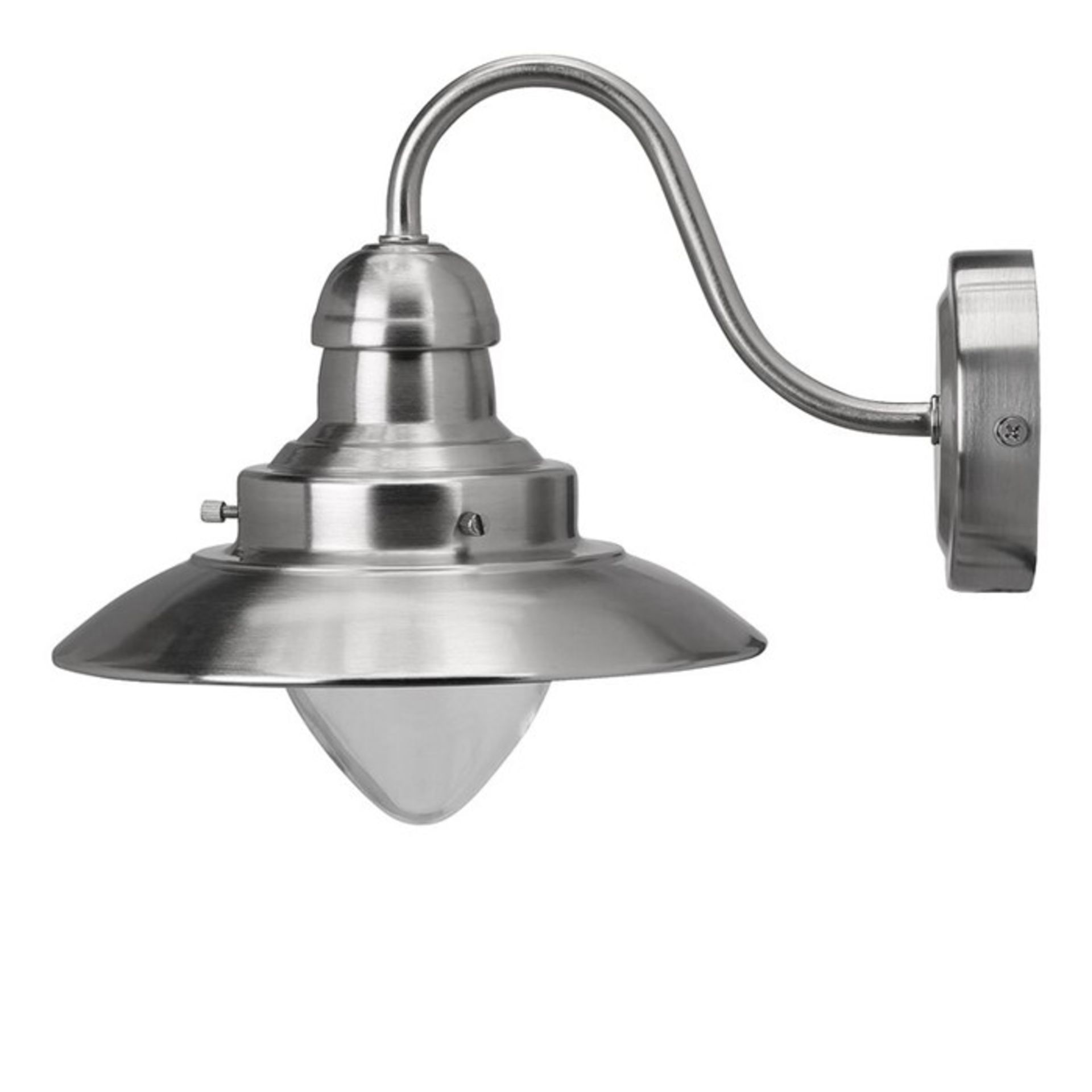 House of Hampton, Clement 1-Light Armed Sconce (SATIN NICKEL) - RRP £36.99 (UEL4451 - 15429/16) 6D