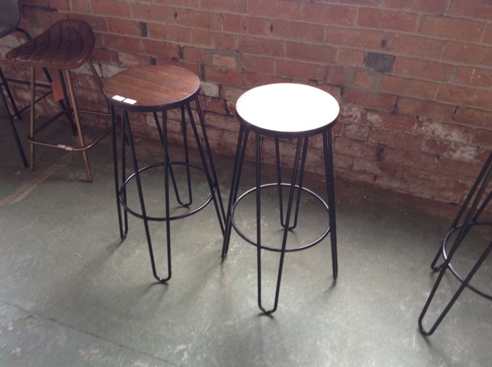 PAIR OF BAR STOOLS (14)(RETURN)