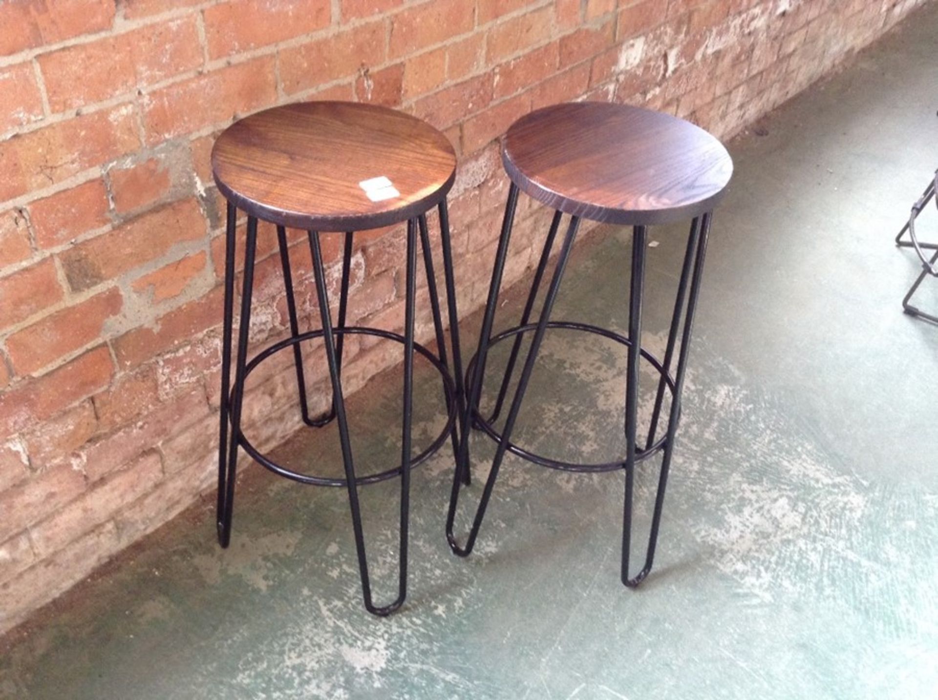 PAIR OF BAR STOOLS (18)(RETURN)