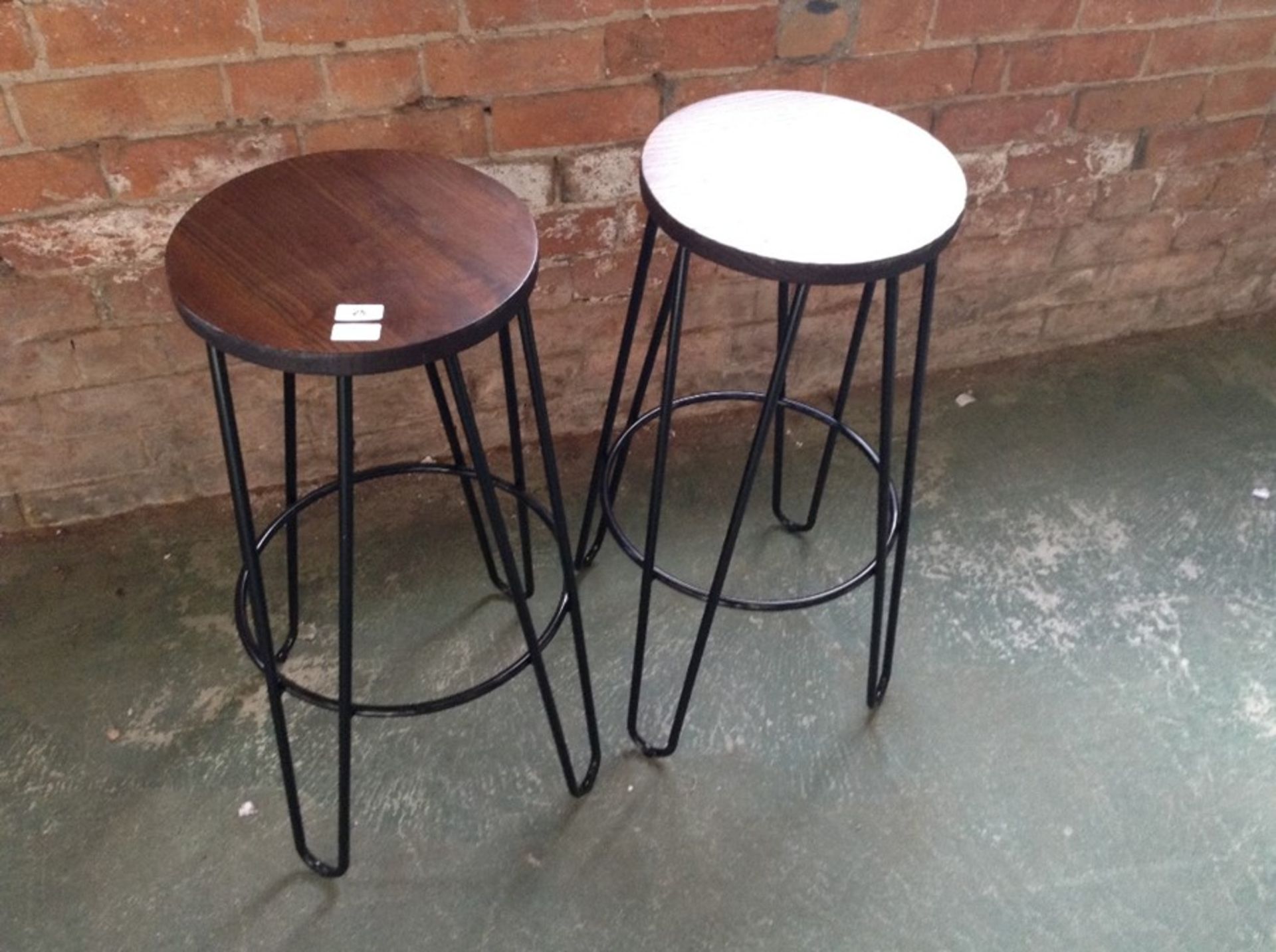 PAIR OF BAR STOOLS (17) (RETURN)