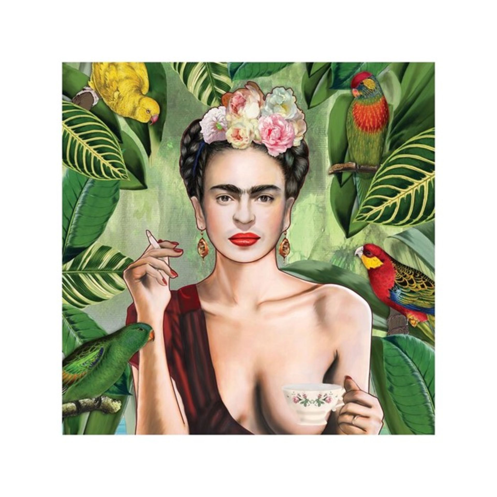 East Urban Home, Frida Con Amigos' Graphic Art Print on Wrapped Canvas - RRP £66.99 (JMND1306 -