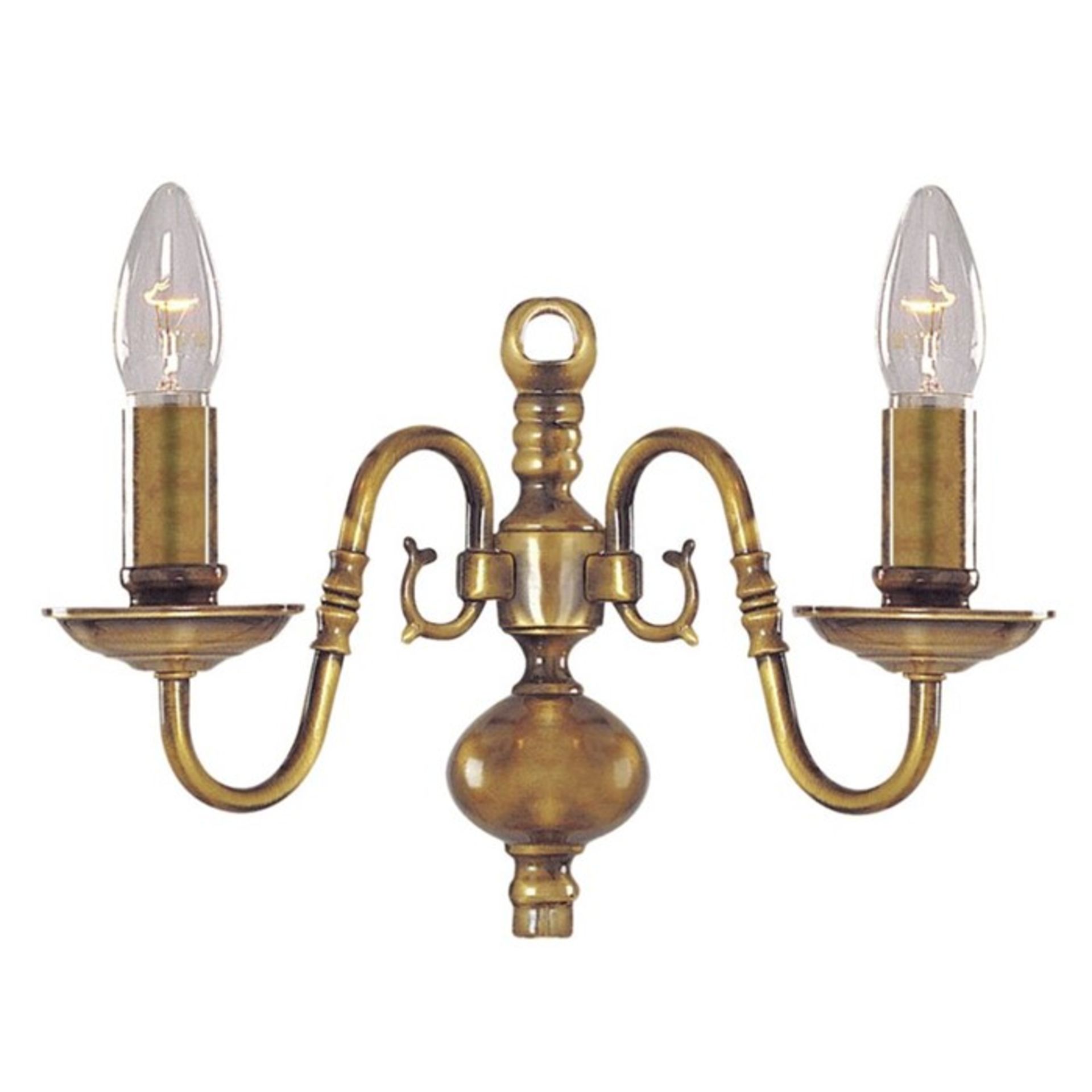 Ophelia & Co., Scribner 2-Light Candle Wall Light (ANTIQUE BRASS) - RRP £86.99 (SRL2678 - 16467/