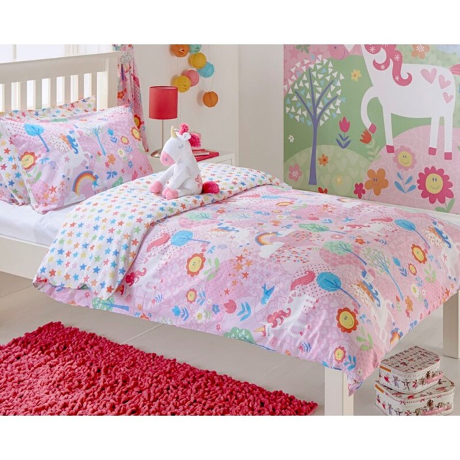 Harriet Bee, Hayley Unicorn Duvet Cover Set (SINGLE) - RRP £17.99 (LBCD1017 - 18595/31) 1B