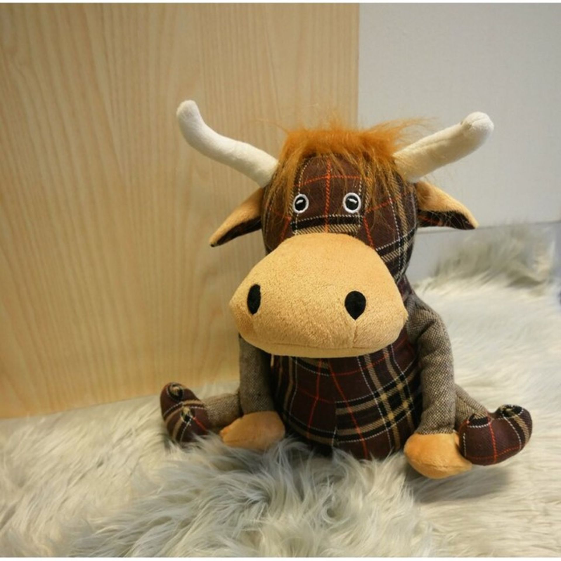 Alpen Home, Ball Highland Cow Fabric Floor Door Stop - RRP £21.99 (GDML1107 - 18595/46) 1C