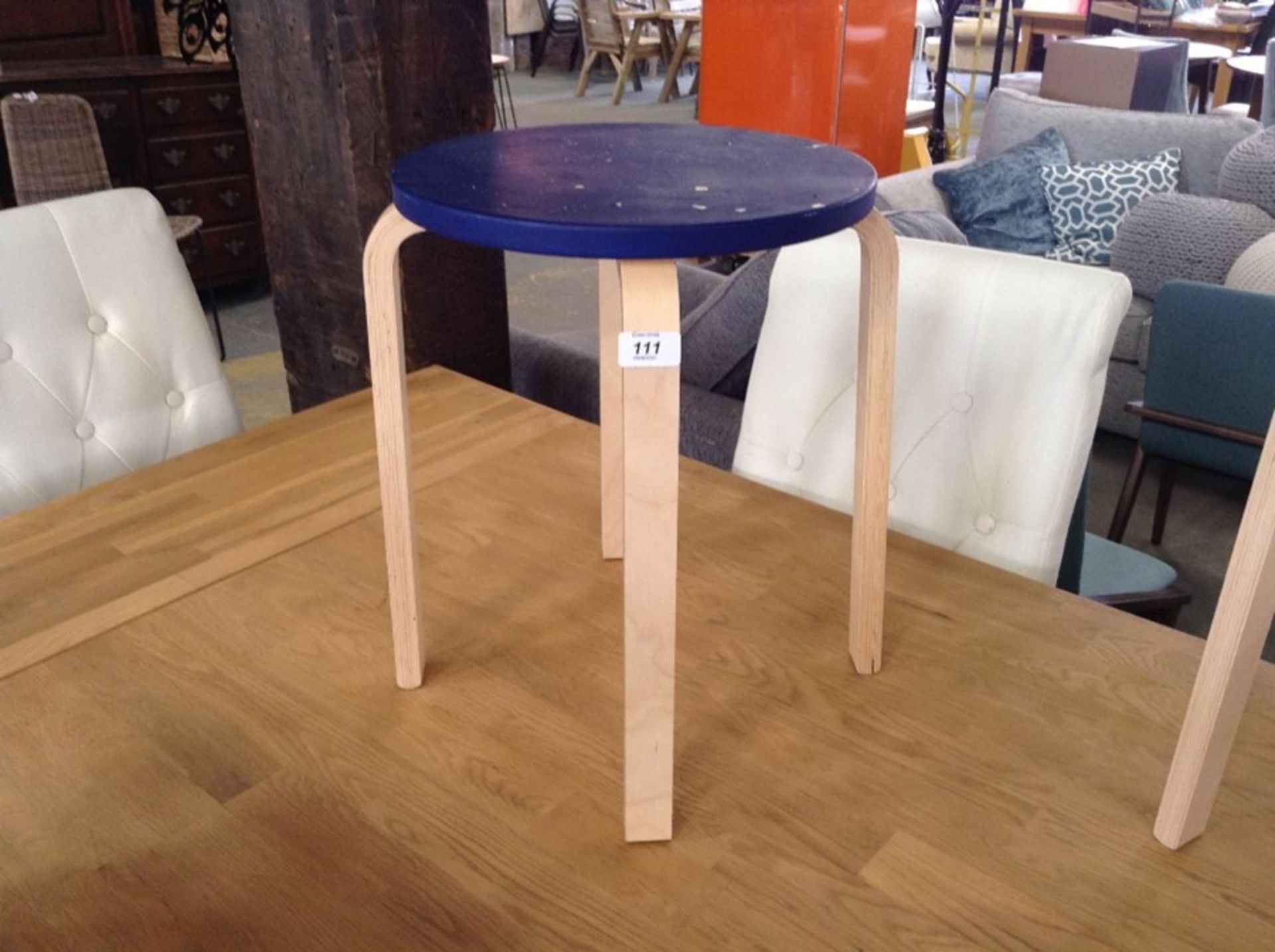 BLUE BAR STOOL