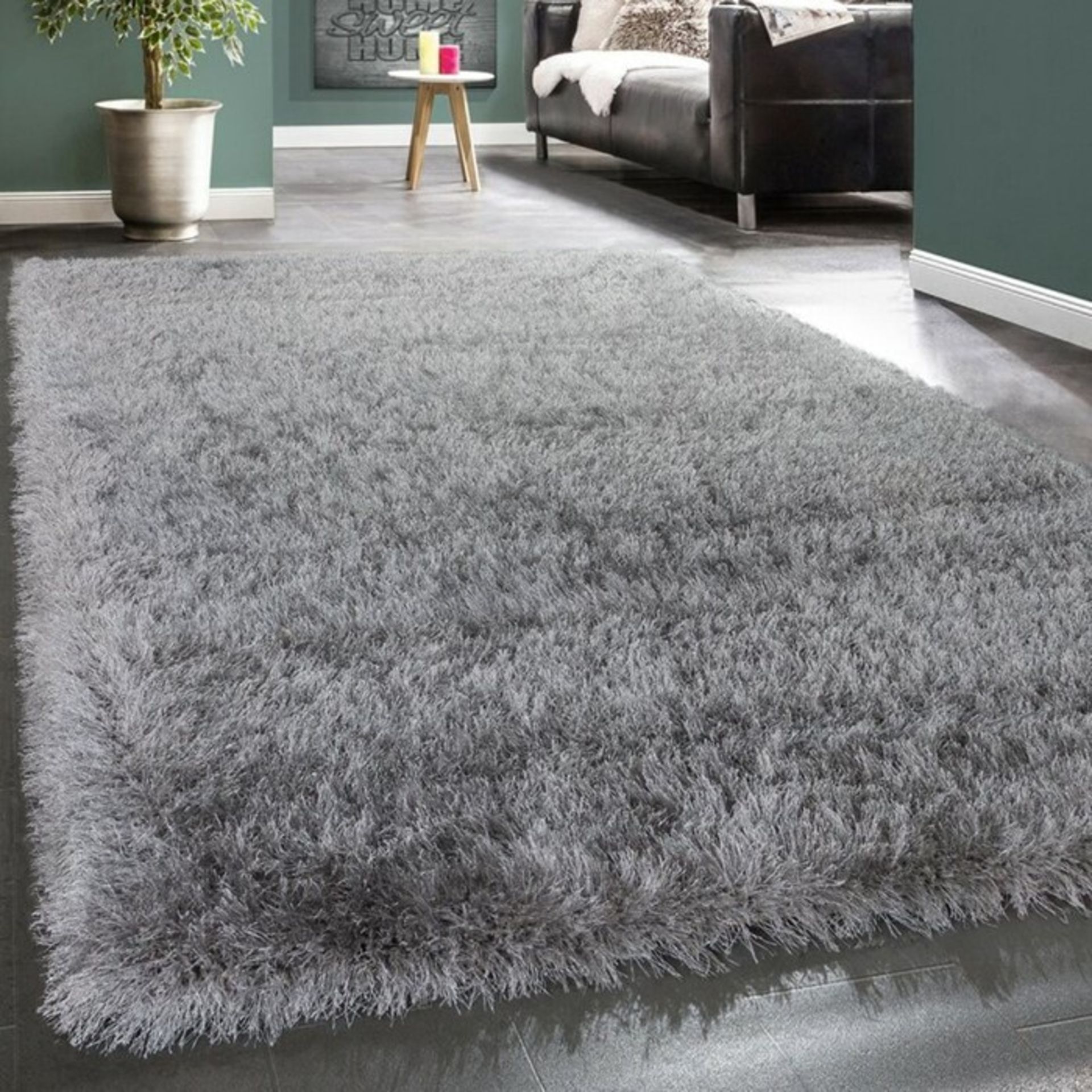 Norden Home, Gallegos Shag Grey Rug RRP £122.99 (ALAS6633 - 18699/46)