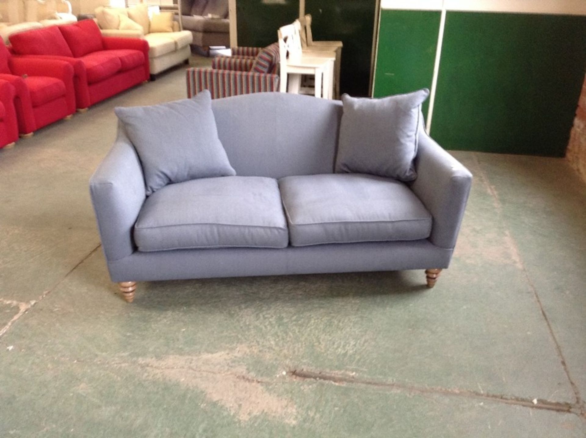 BLUE FABRIC 3 SEATER SOFA (WOO759092)